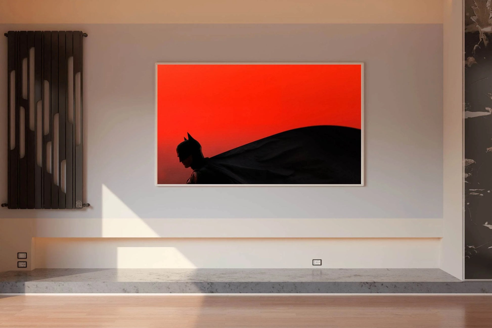 The Batman Character with Red Background Wall Art - beink online art store