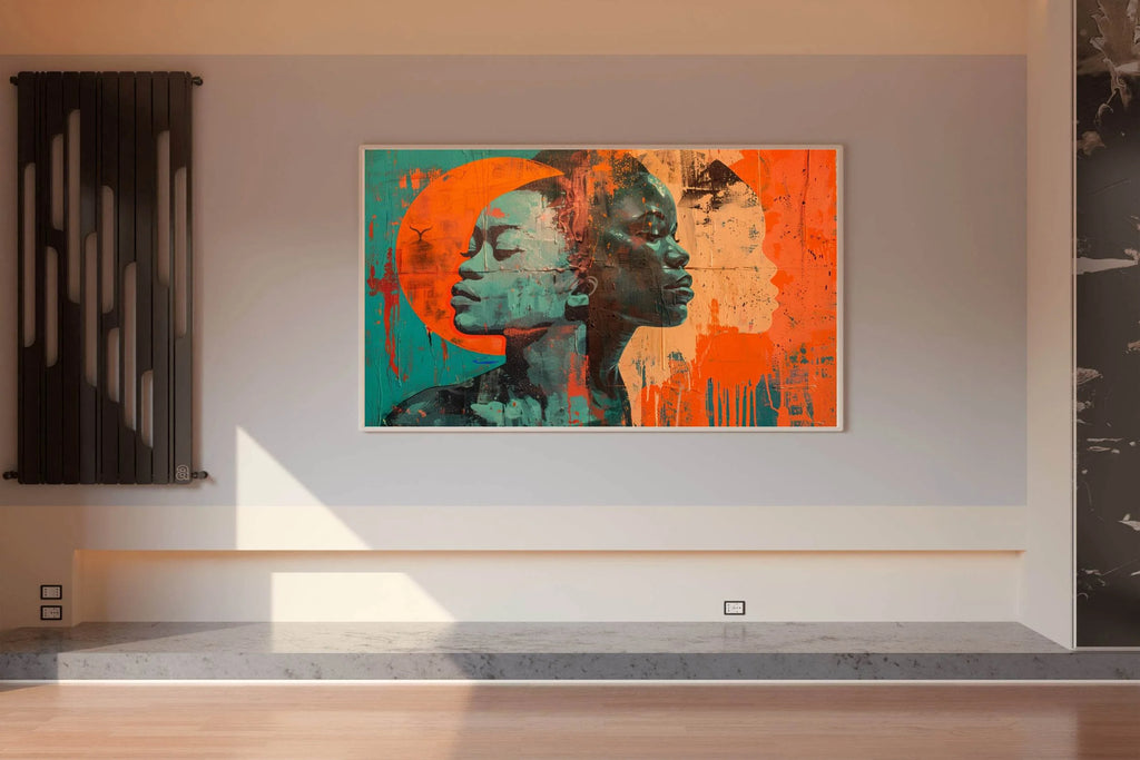 Abstract Painting of Multiethnic Faces Digital Art - beink online art store