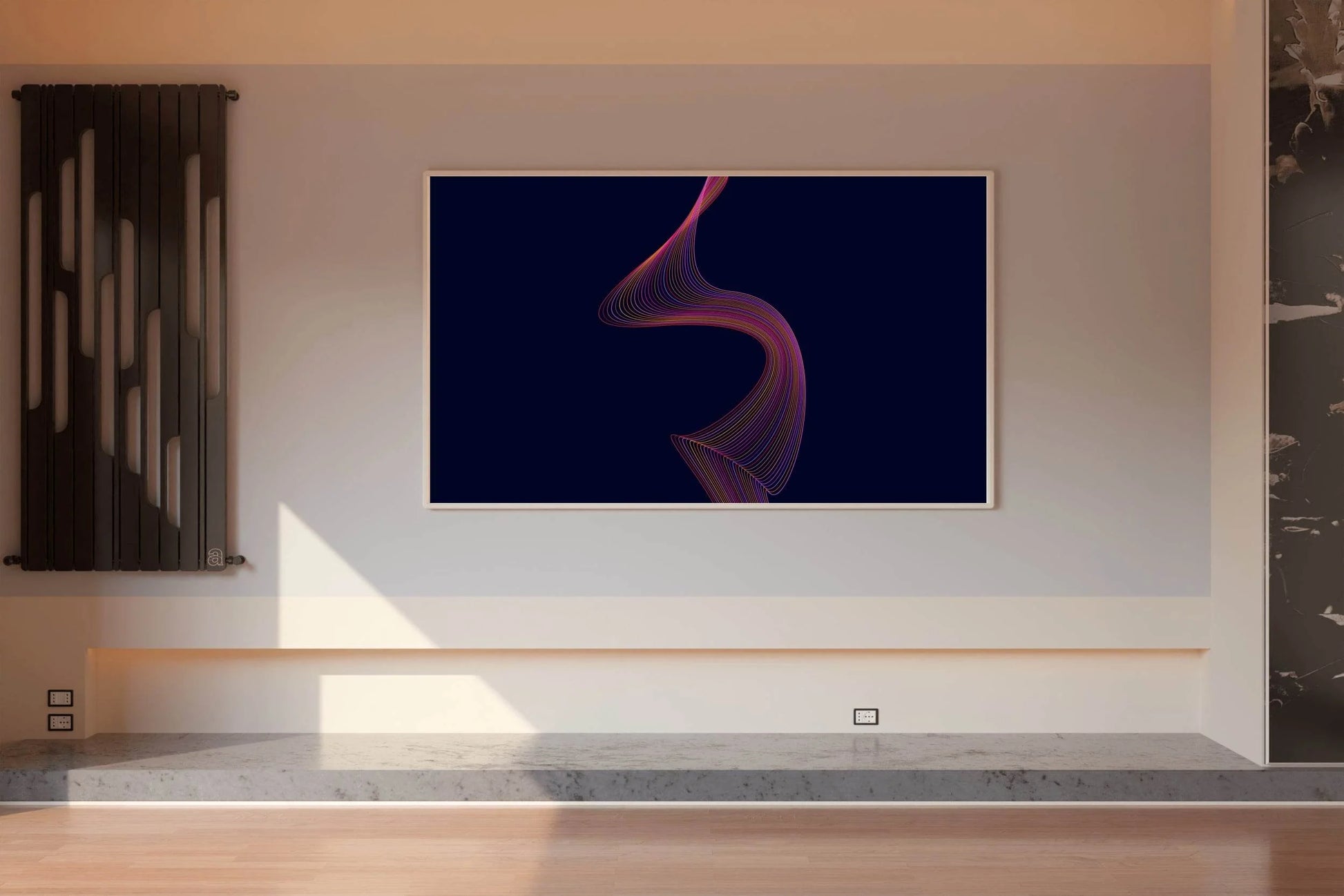 Technology Wave Lines Abstract Wall Art - beink online art store