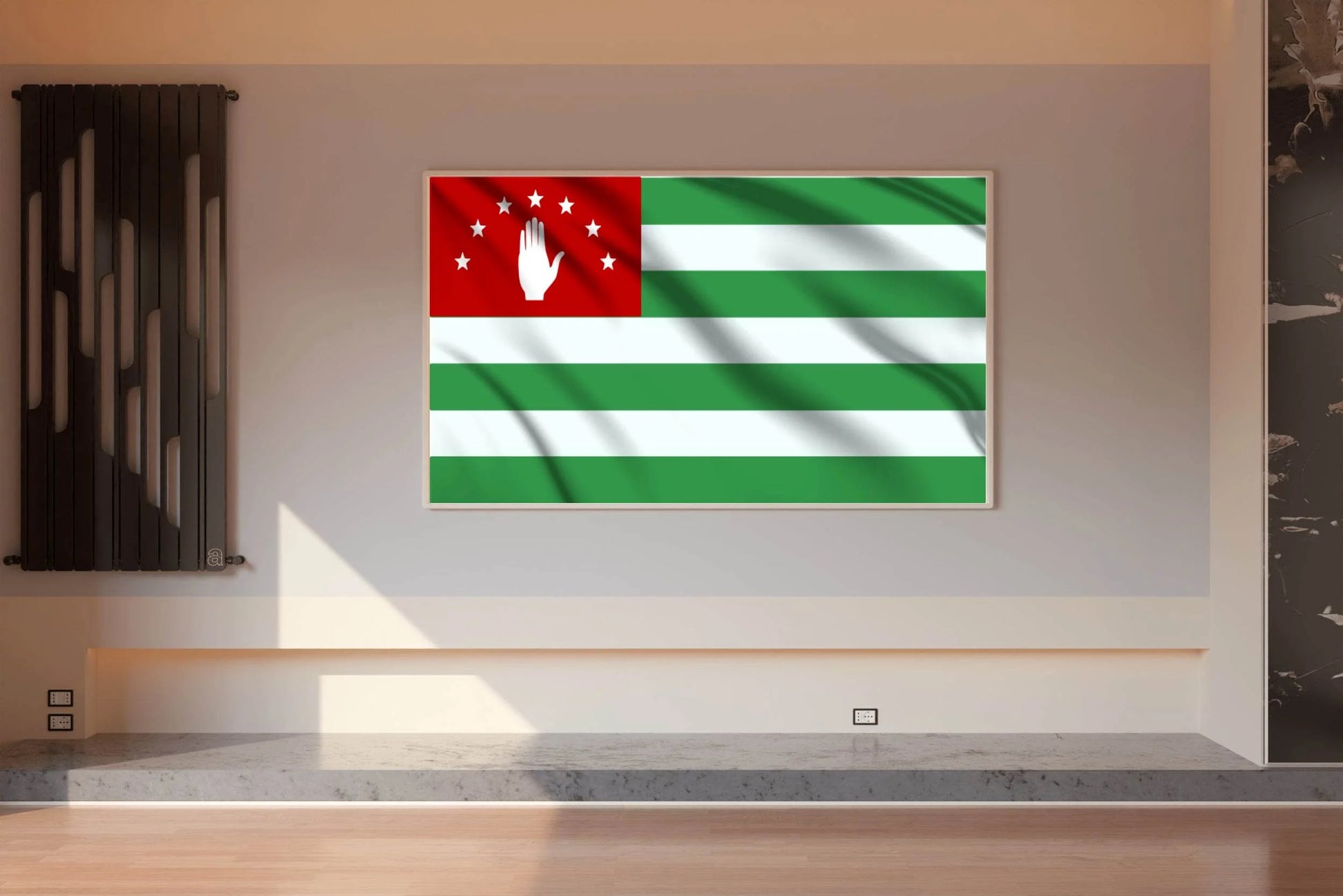 Abkhazia National Flag Wall Art - beink online art store