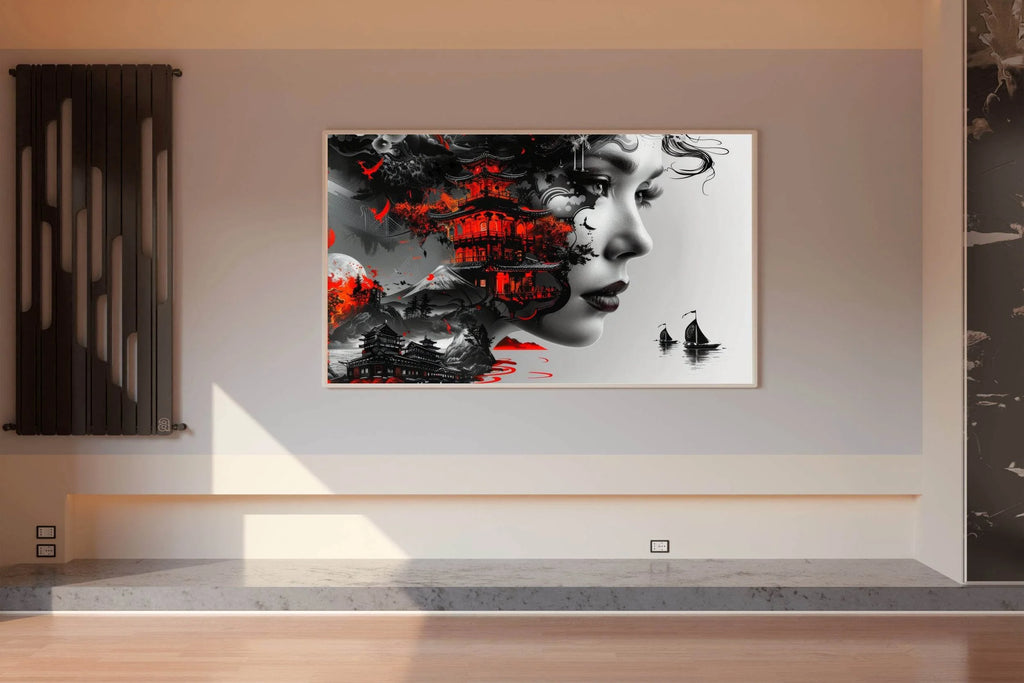 Painting of House With Boats and Beauty Digital Art - beink online art store