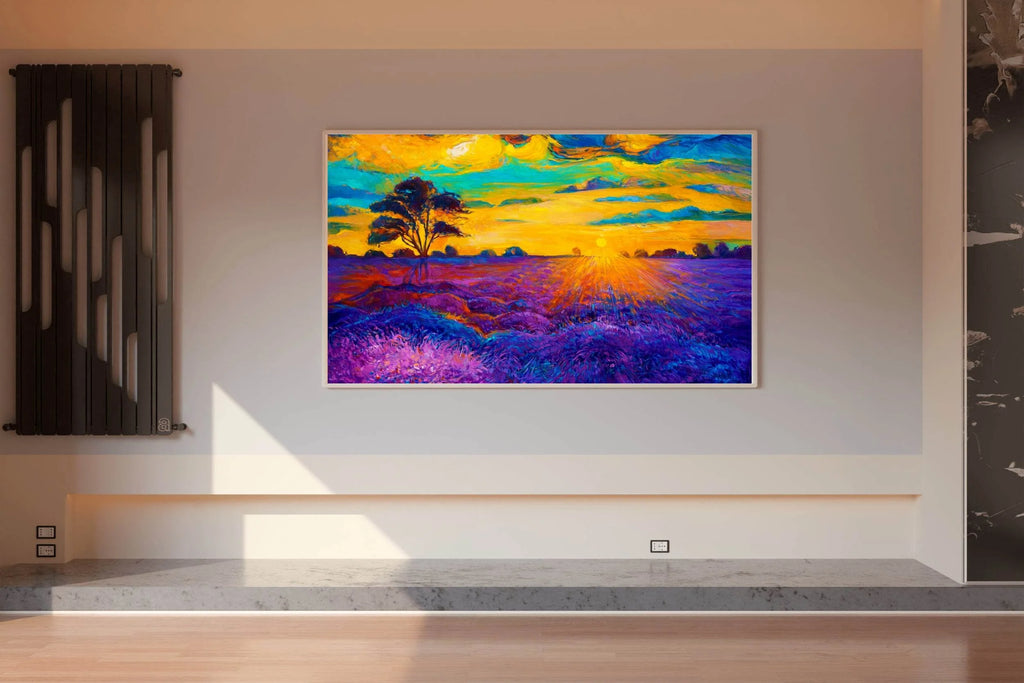Painting Sunset In The Wheat Field Wall Art - beink online art store