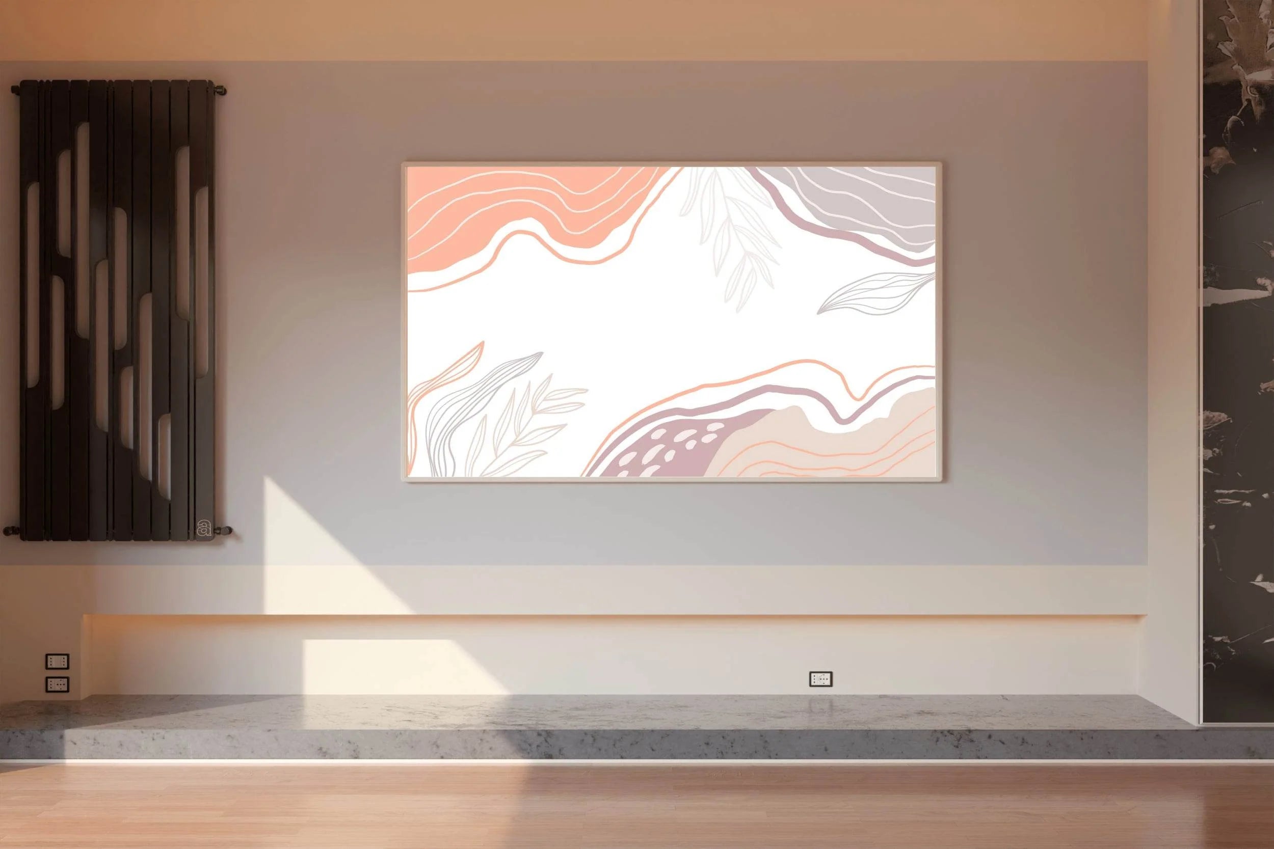 Colored Needle Flowers Wall Art - beink online art store