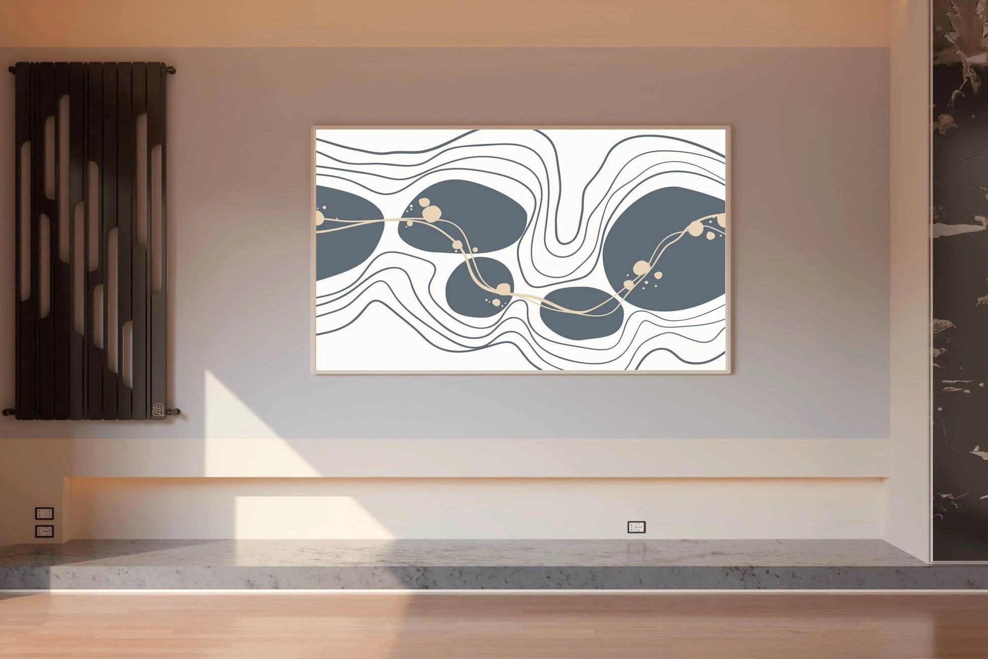 Wavy Handdrawn Shape Abstract Wall Art - beink online art store