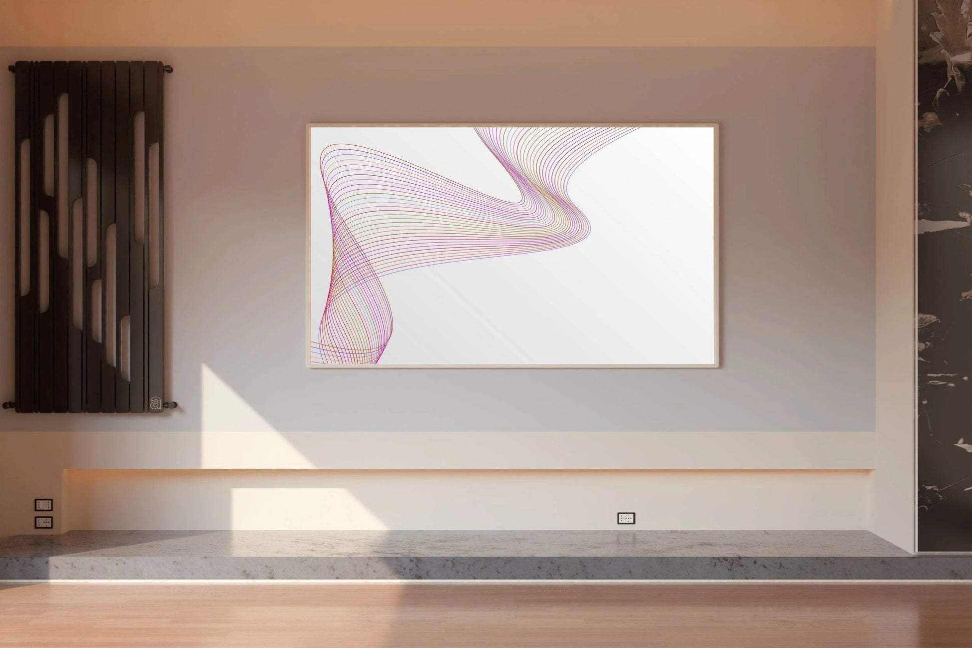 Technology Line Wave Abstract Wall Art - beink online art store