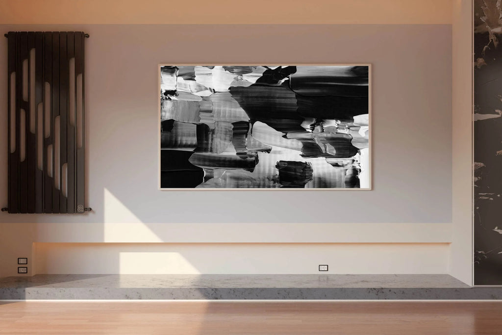 Grunge Black and White Background Abstract Wall Art - beink online art store