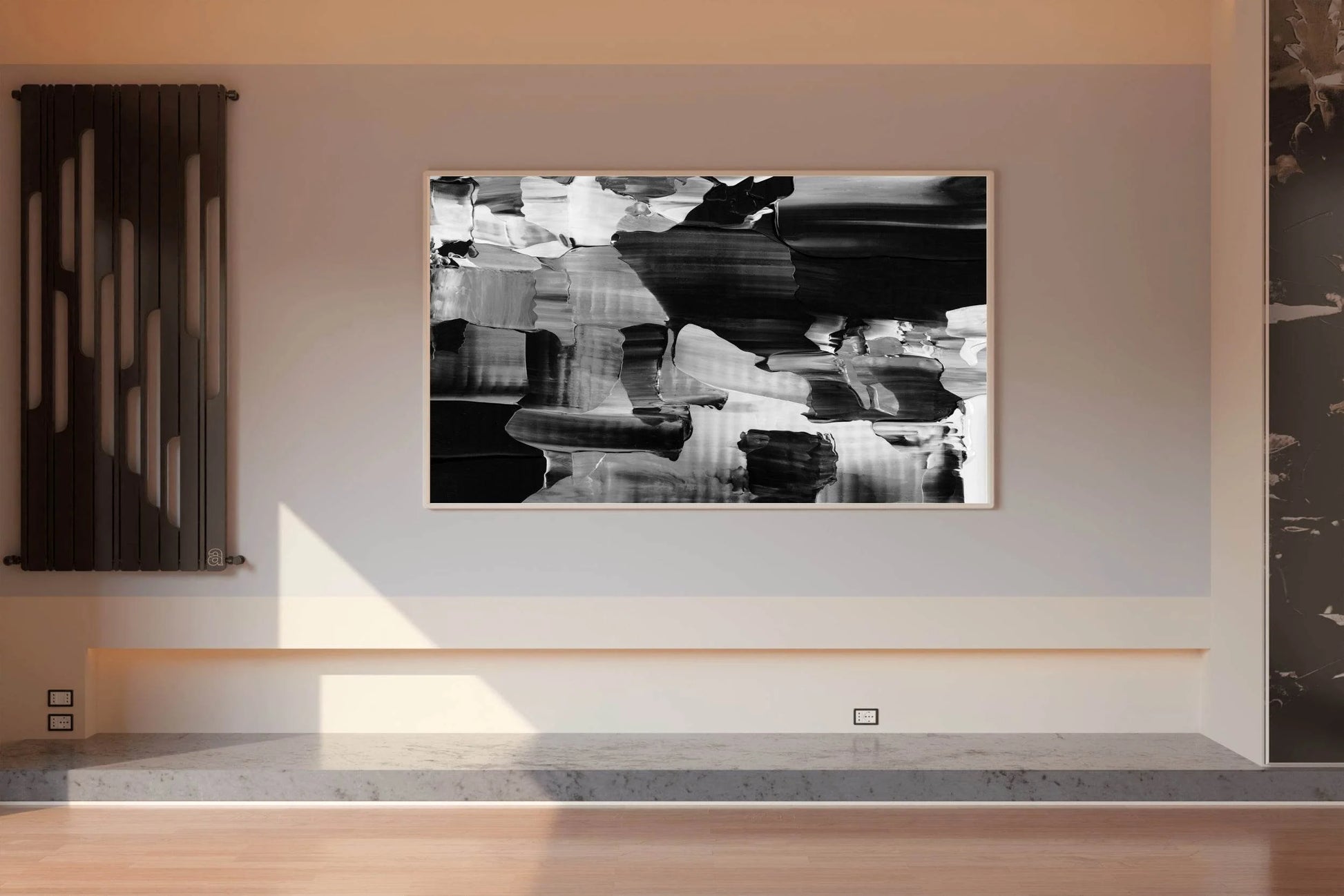 Grunge Black and White Background Abstract Wall Art - beink online art store