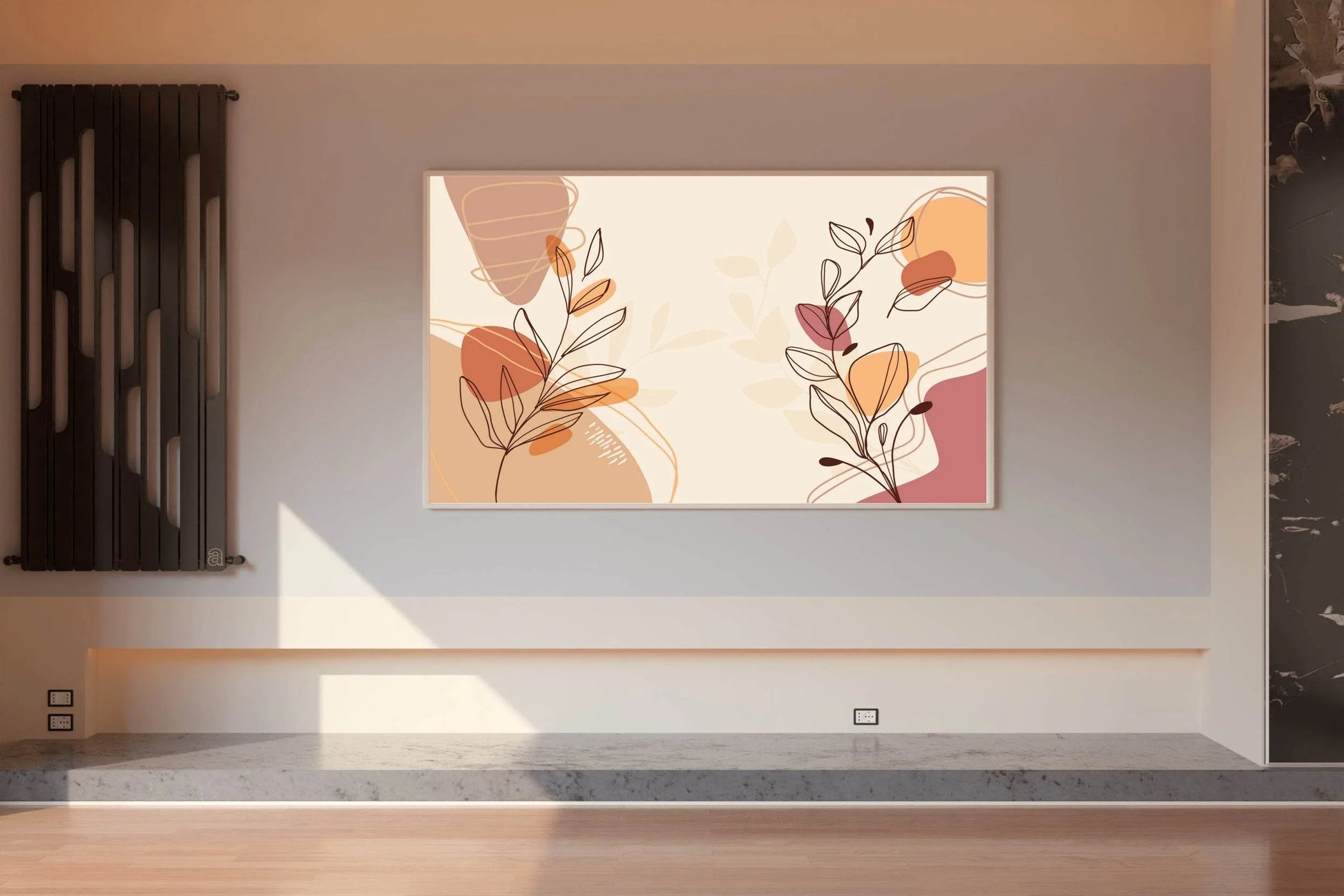 Bean Hyacinth Flower Branch Wall Art - beink online art store