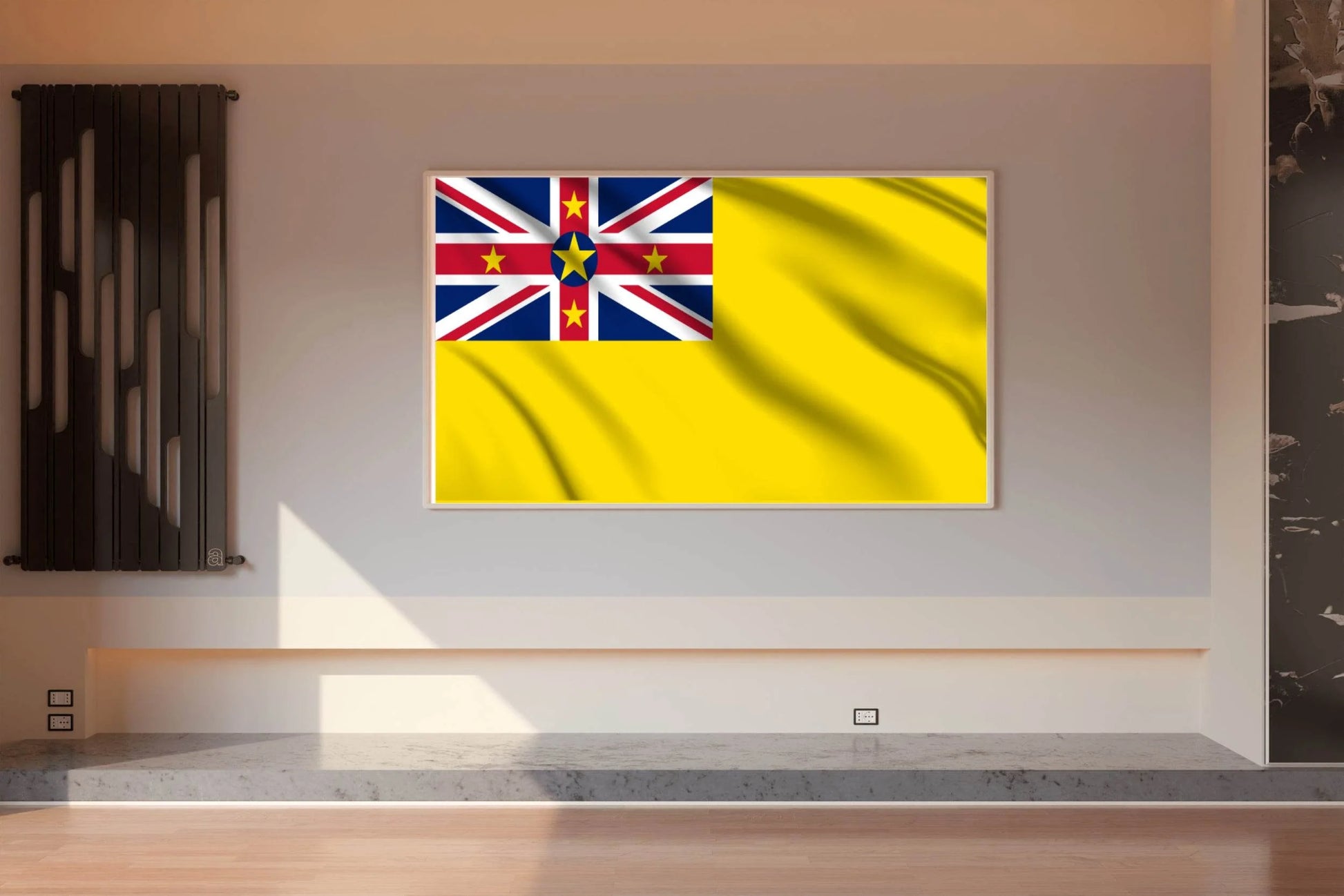 Niue National Flag Wall Art - beink online art store