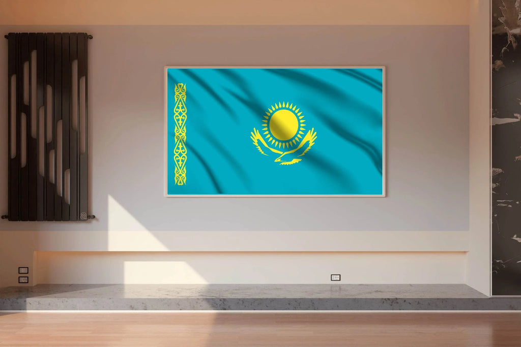 Kazakhstan National Flag Wall Art - beink online art store