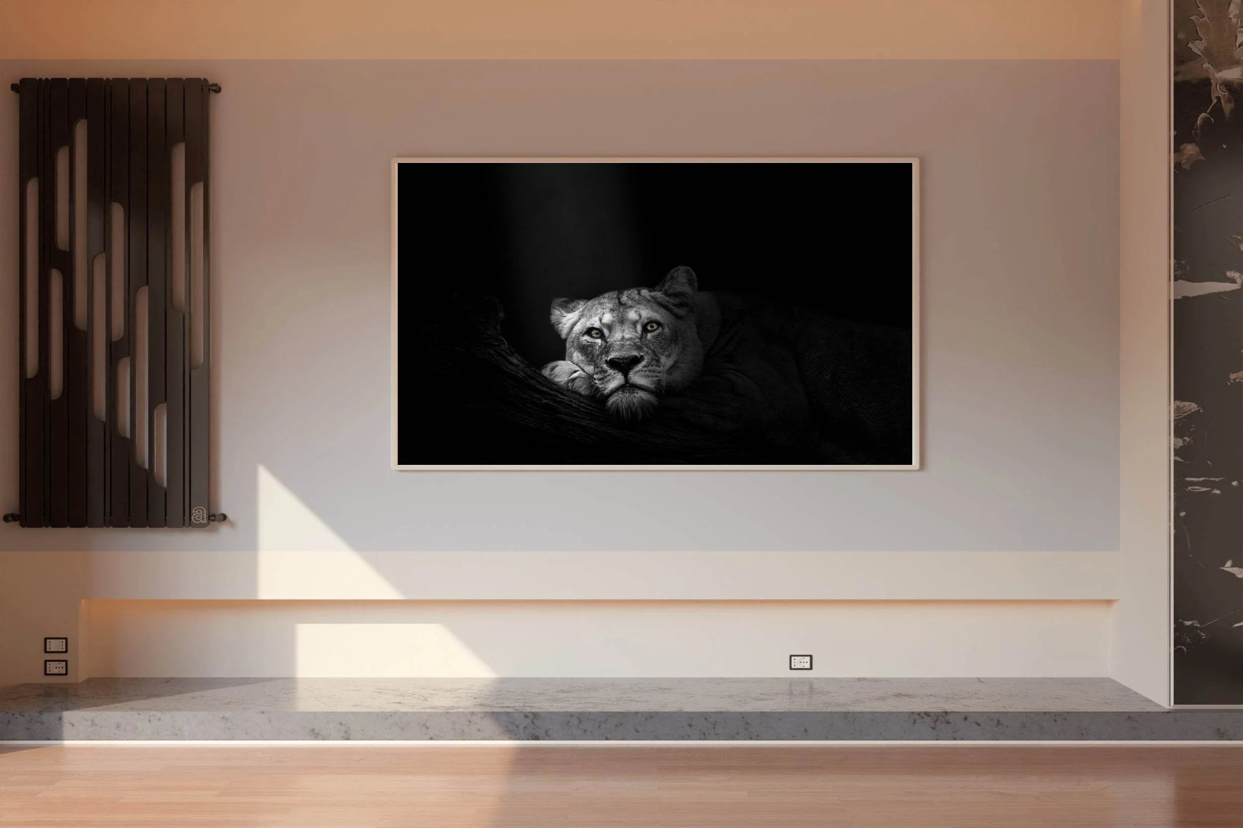 Asiatic Lion Black & White Wall Art - beink online art store
