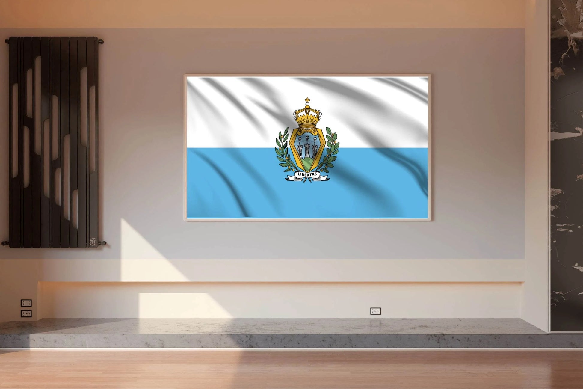 San Marino National Flag Wall Art - beink online art store