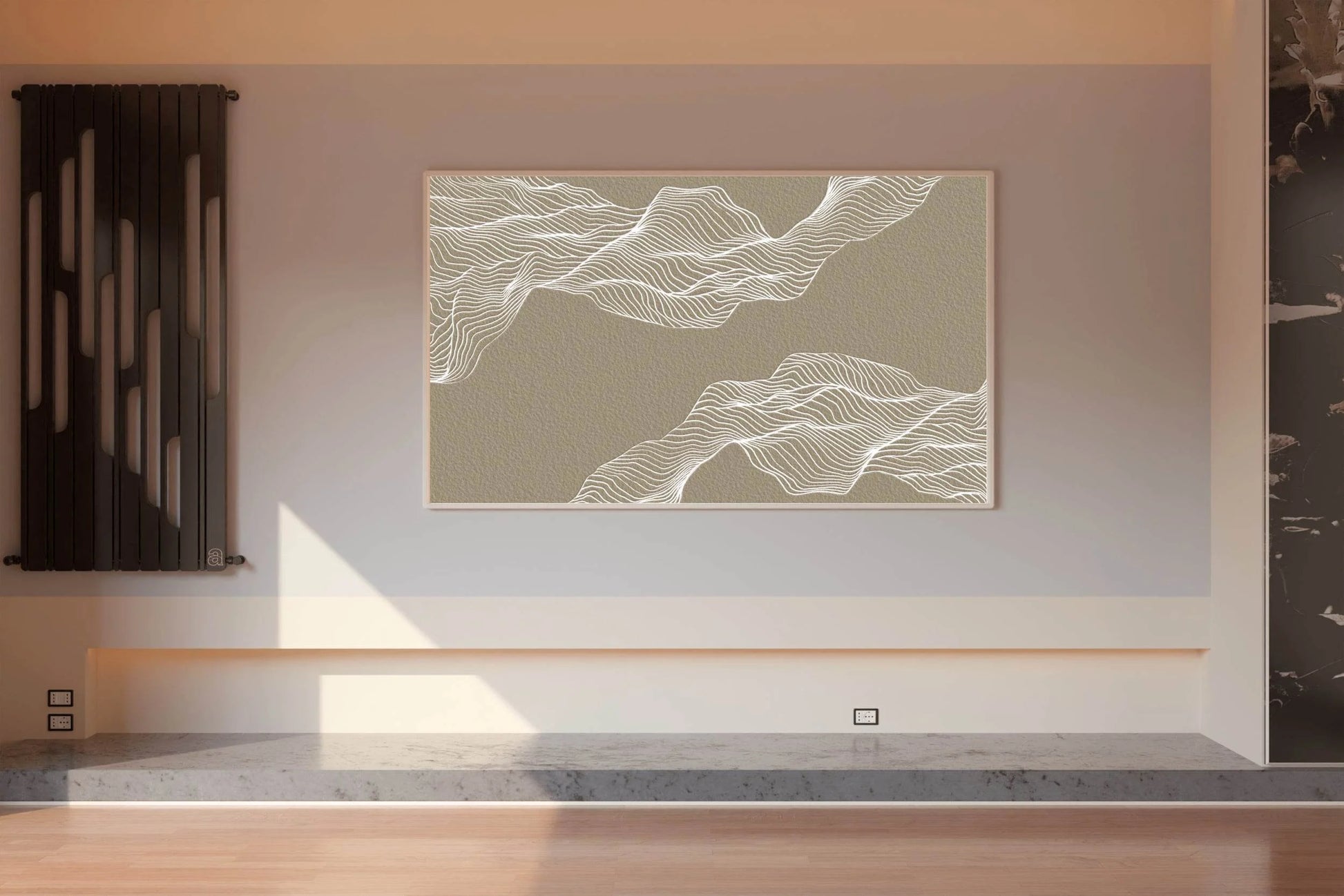 Wavy Vector Drawing Abstract Wall Art - beink online art store