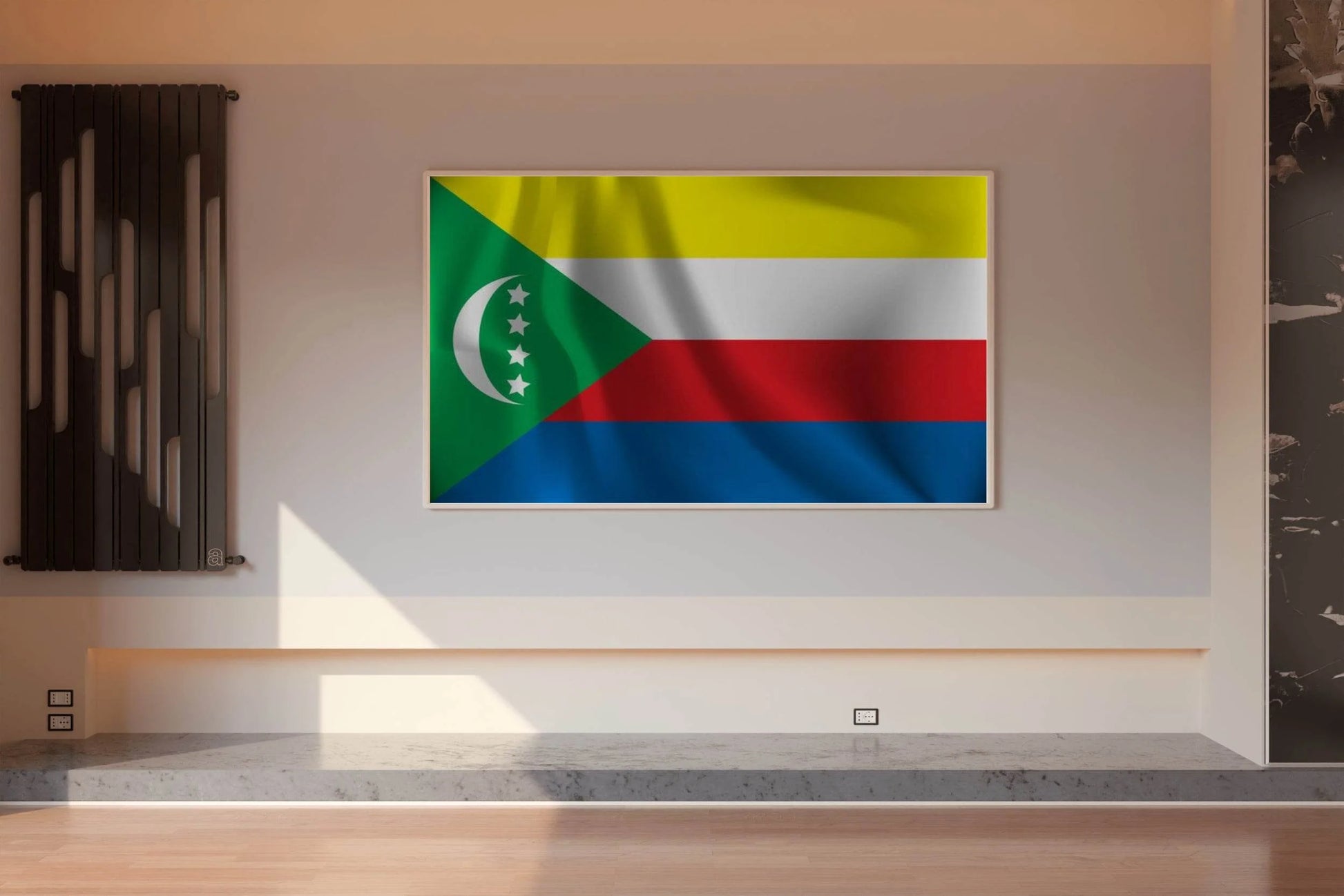 The Comoros National Flag Wall Art - beink online art store