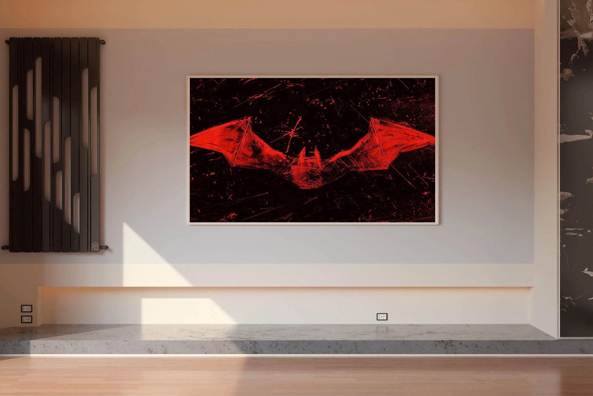 The Batman Red Logo Wall Art - beink online art store