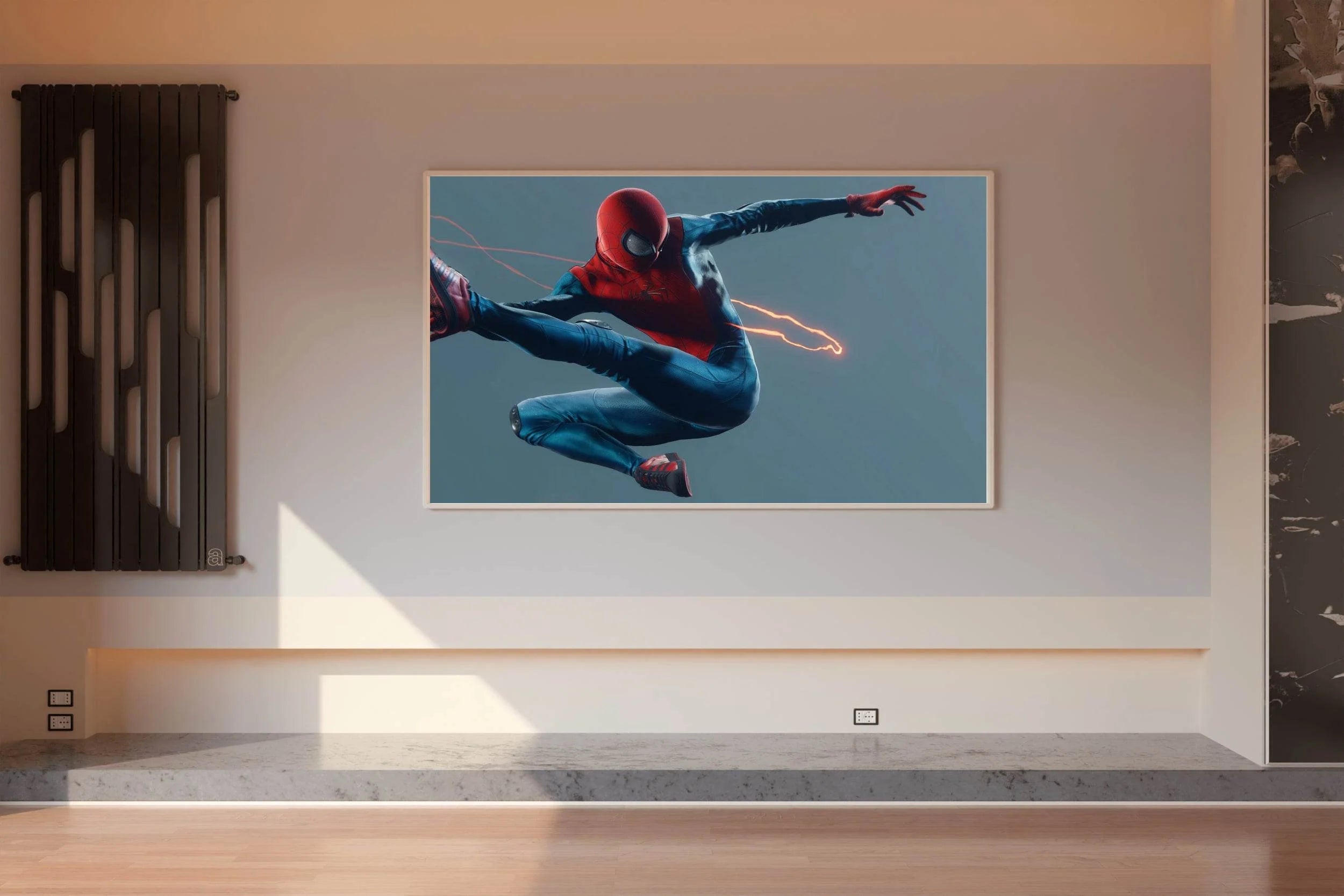 Spider Man Swinging Gaming Wall Art - beink online art store