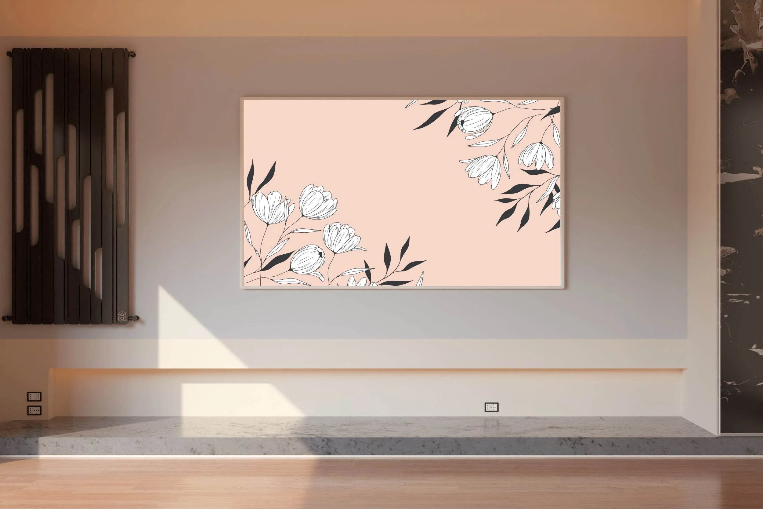 White Pearl Leaves Flower Wall Art - beink online art store