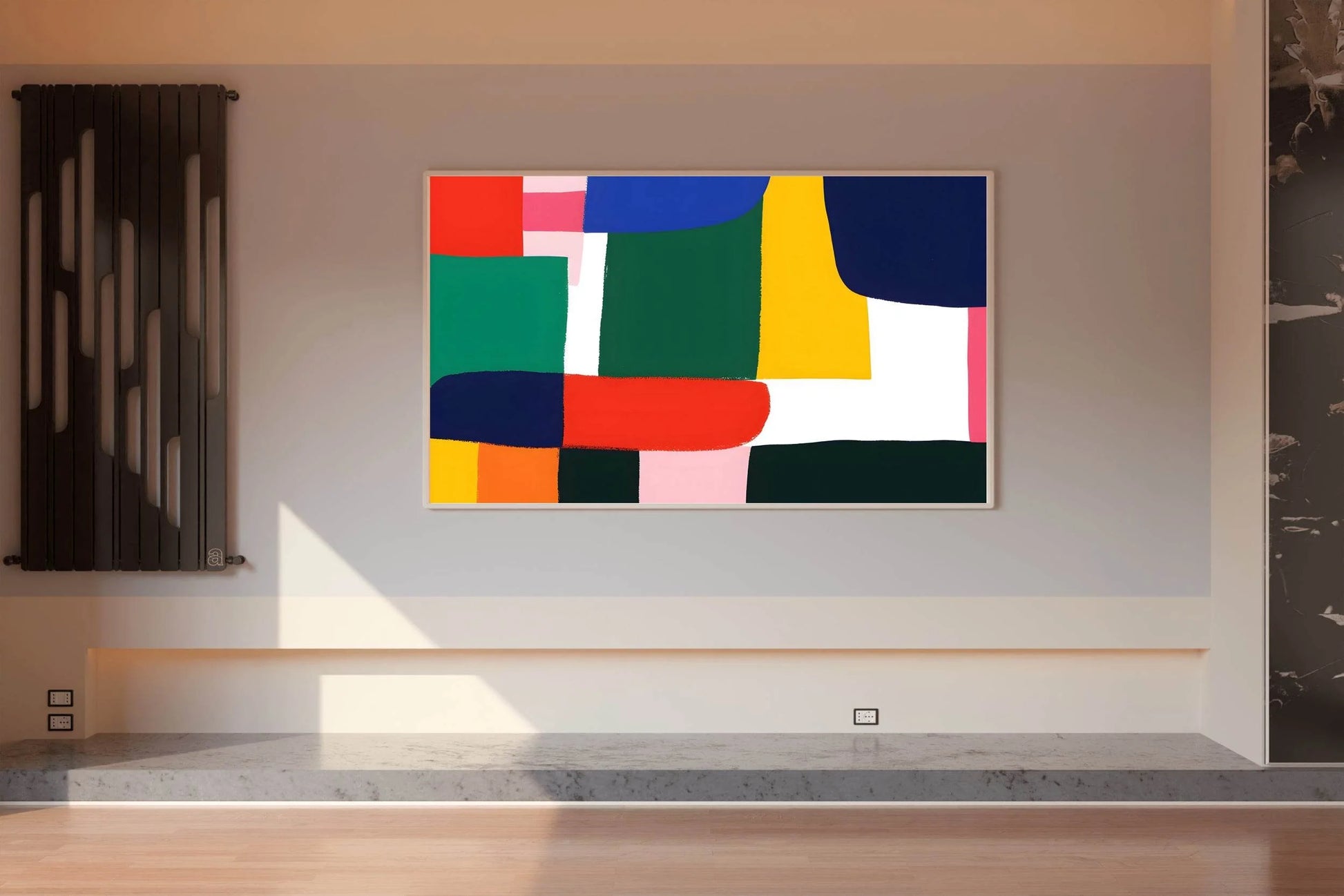 Watercolor Colorful Painted Great Abstract Shapes - beink online art store