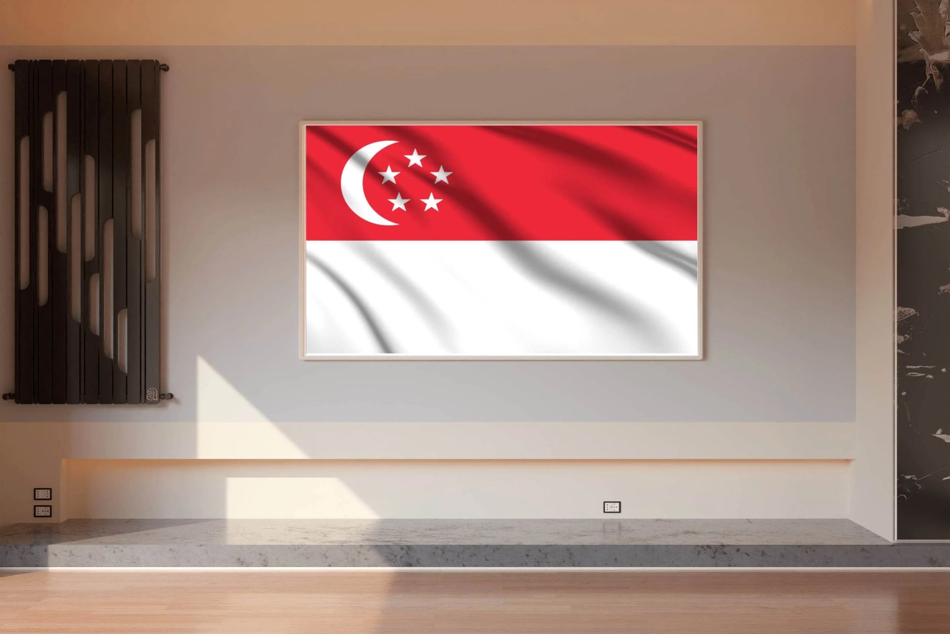 Singapore National Flag Wall Art - beink online art store