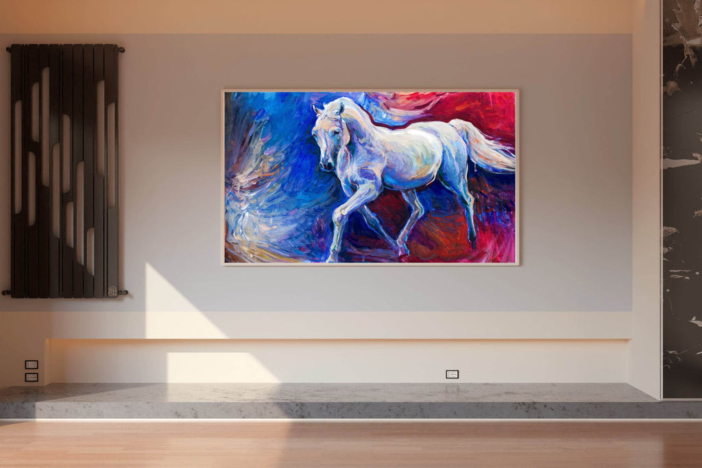 White Horse Oil Painting Wall Art - beink online art store