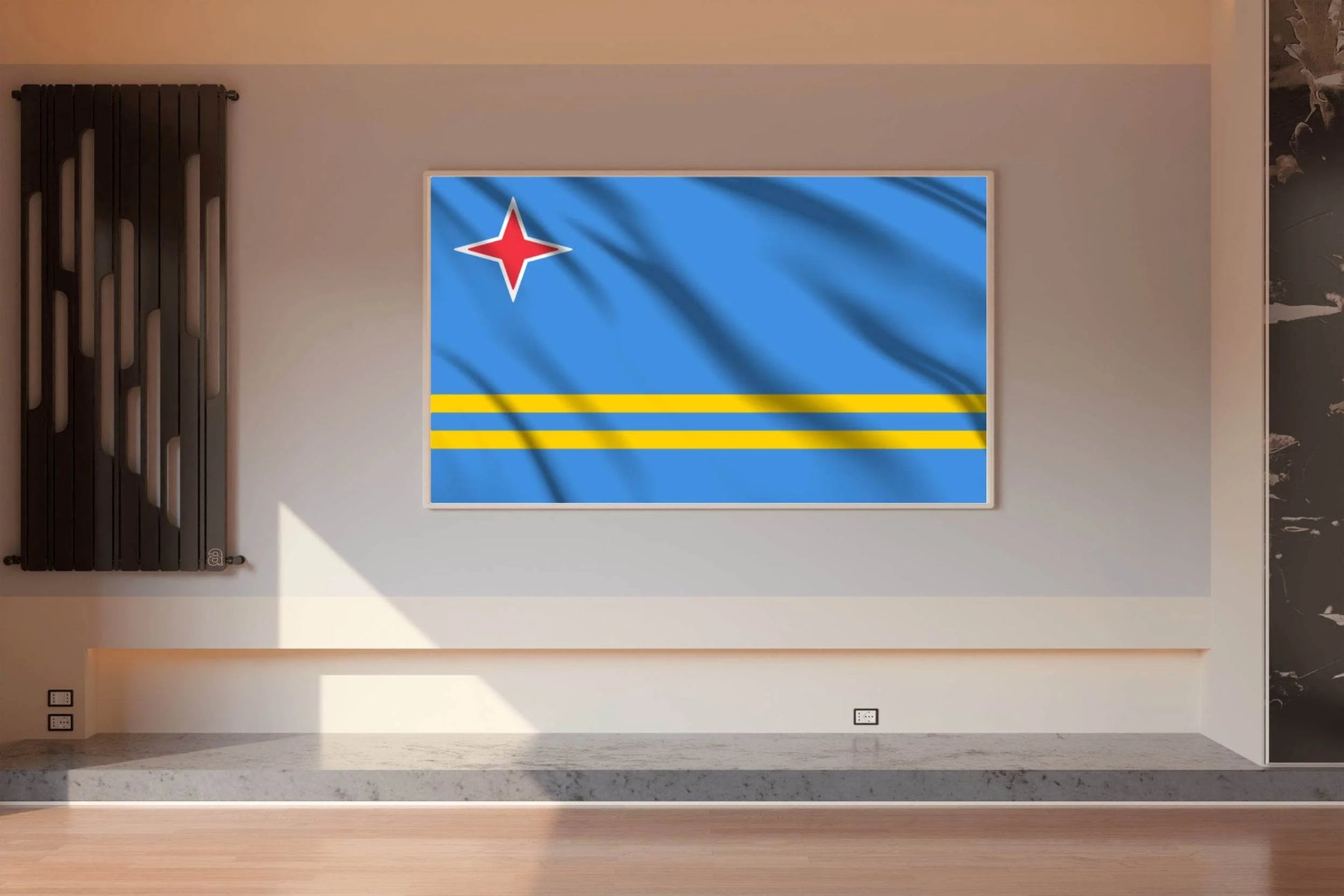 Aruba National Flag Wall Art - beink online art store