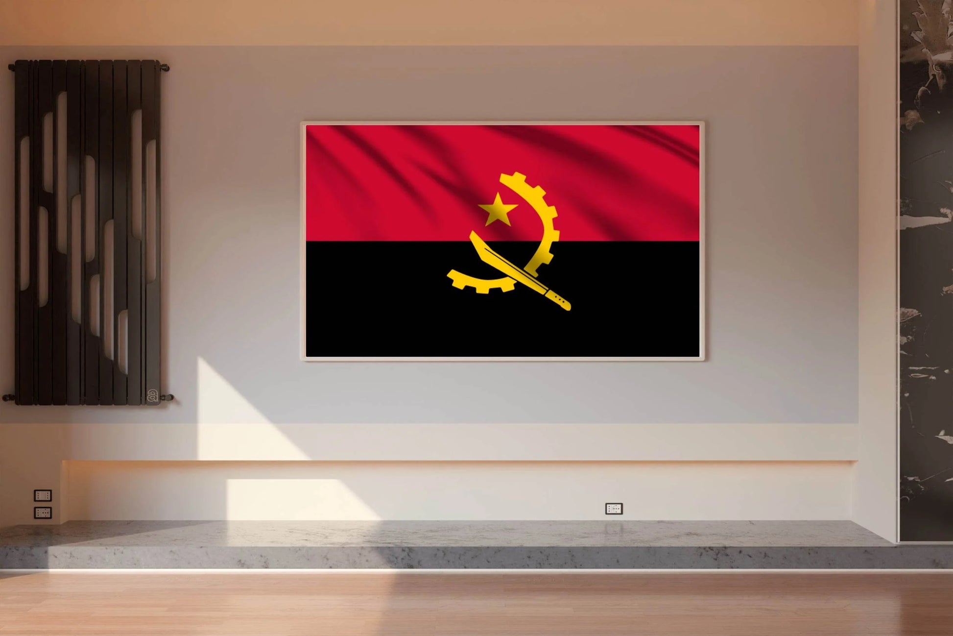 Angola National Flag Wall Art - beink online art store