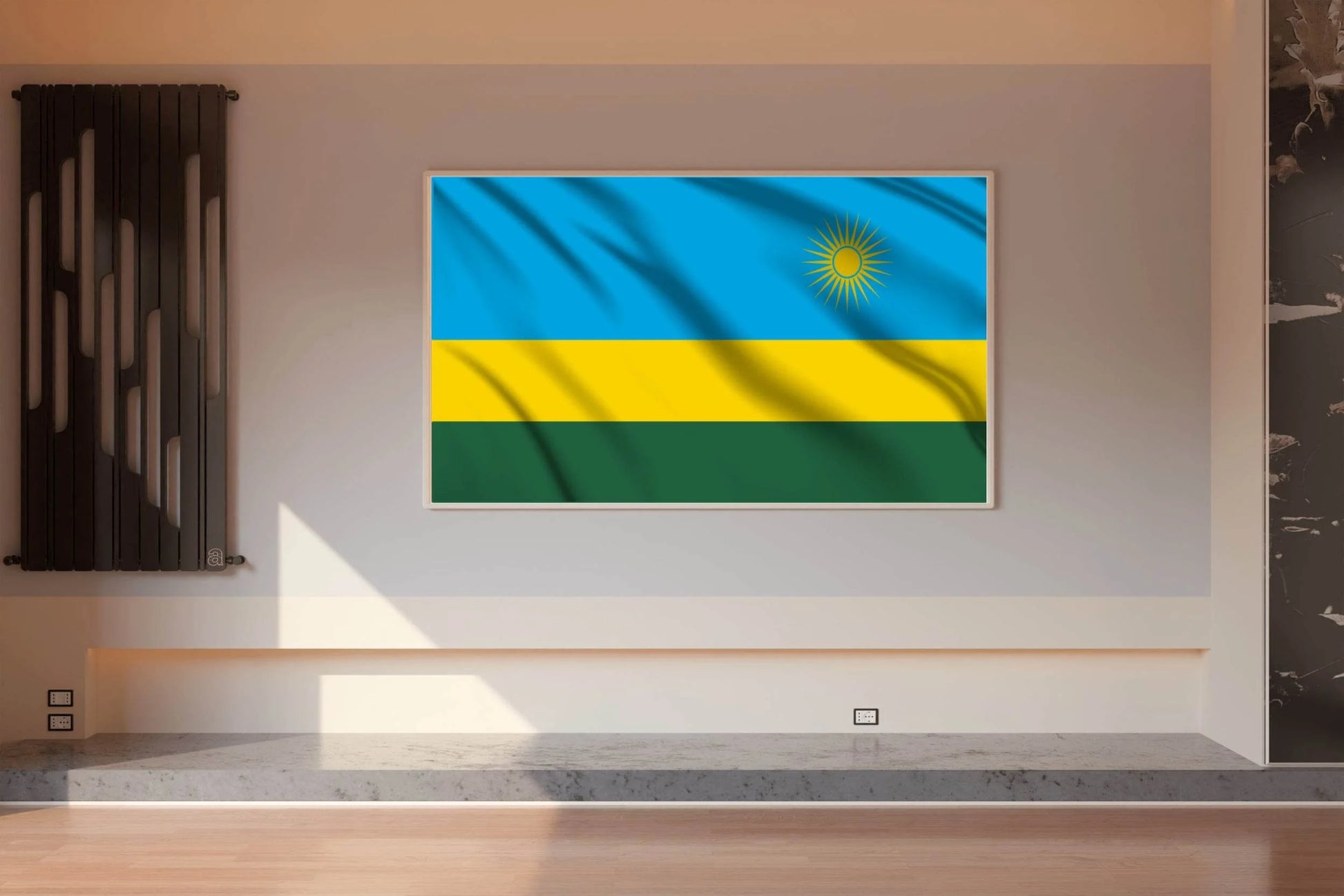 Rwanda National Flag Wall Art - beink online art store
