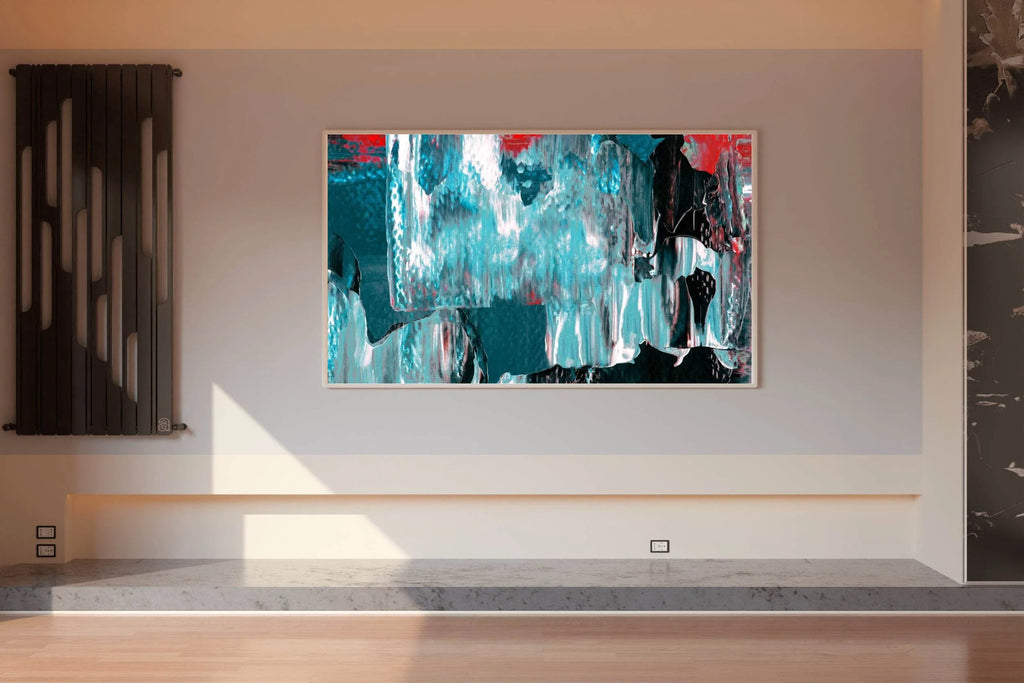 Falling Oil Paint Brush Strokes Abstract Wall Art - beink online art store