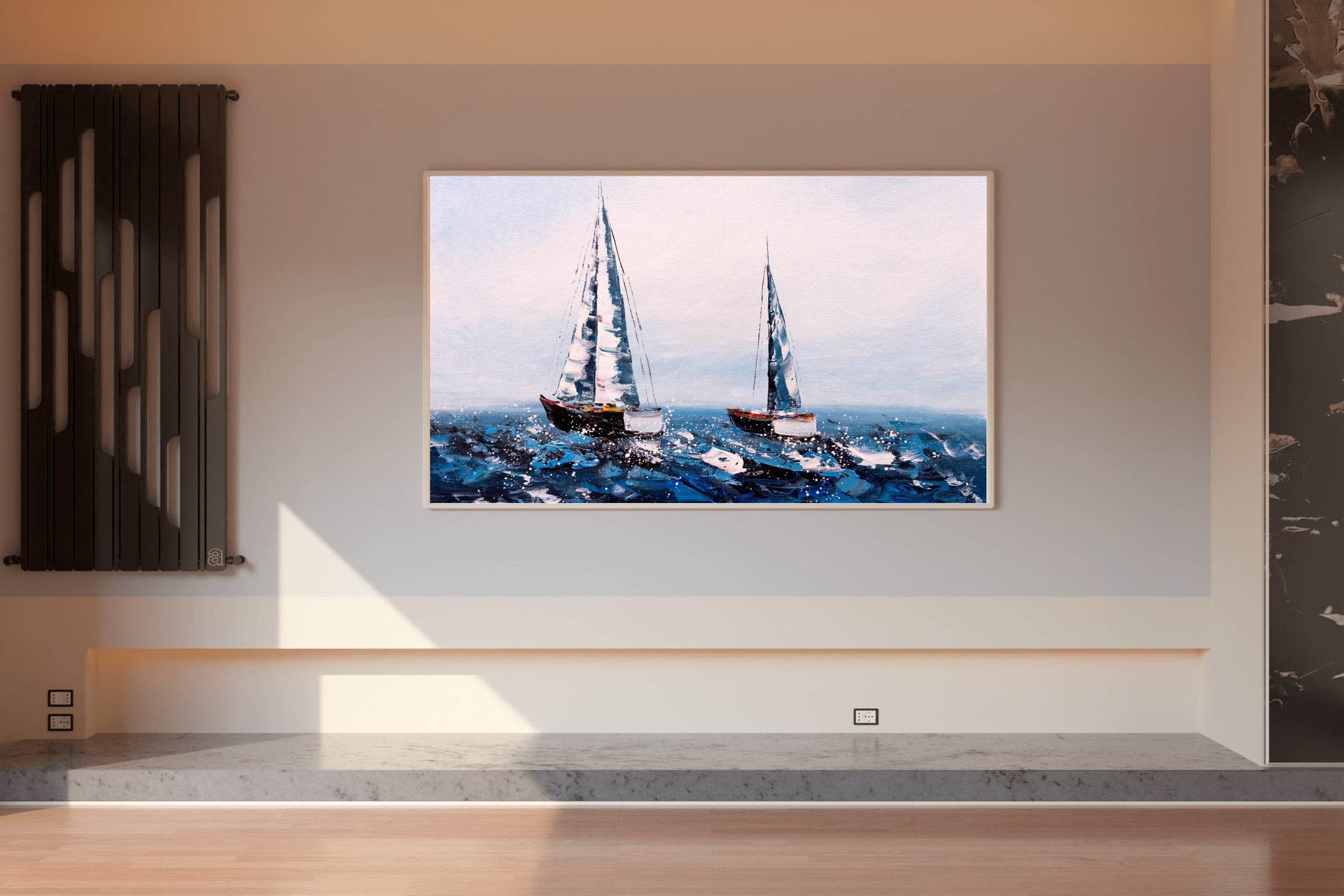 Watercolor Painting of Sailboats Wall Art - beink online art store