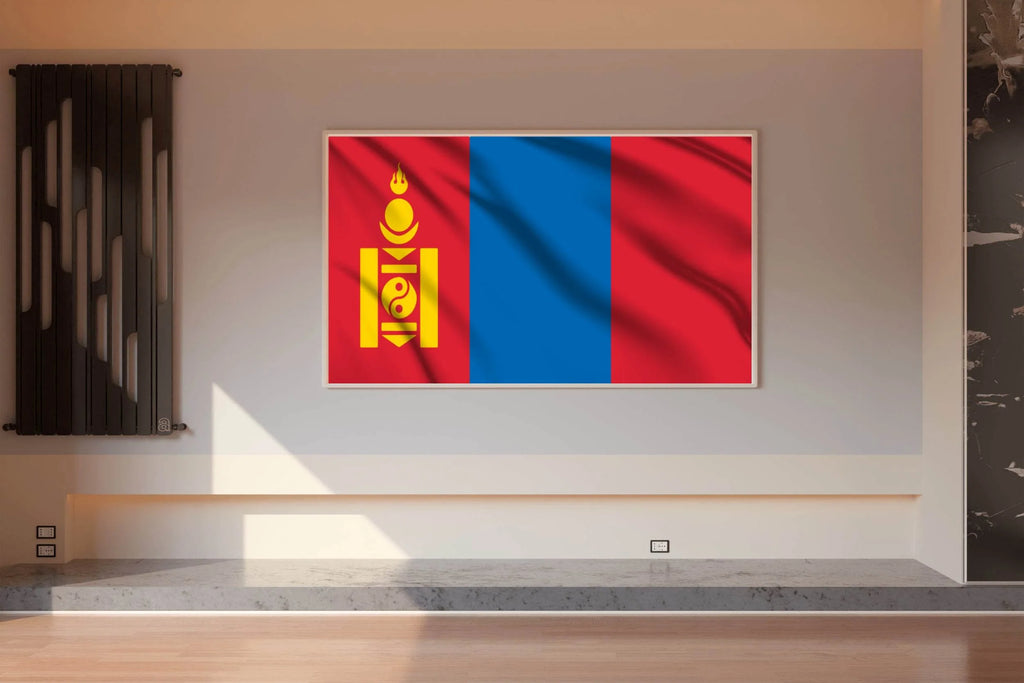 Mongolia National Flag Wall Art - beink online art store