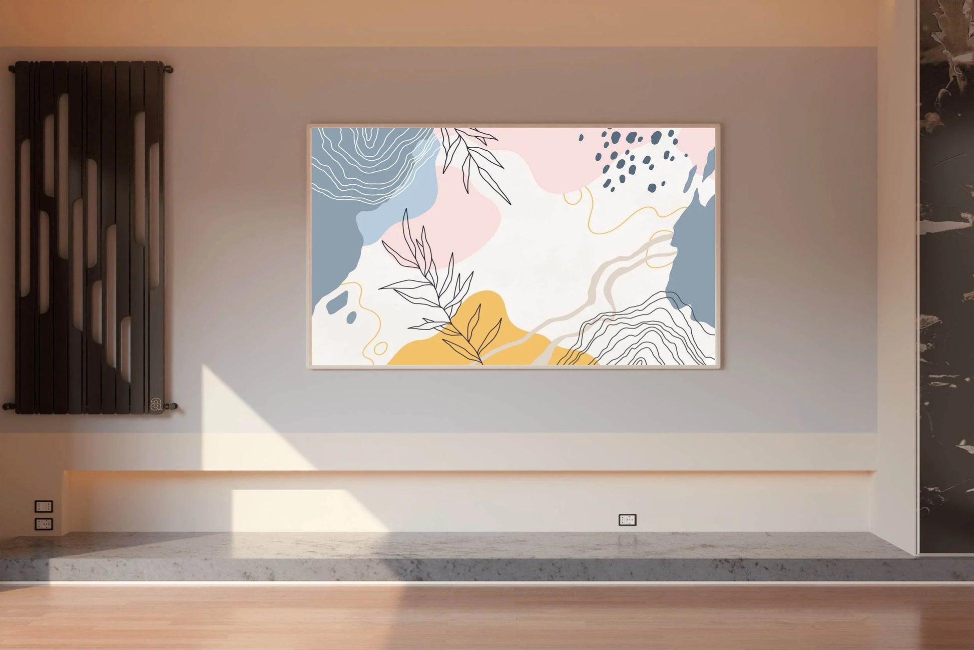 Wisteria Frutescens Flower With Colored Background Wall Art - beink online art store