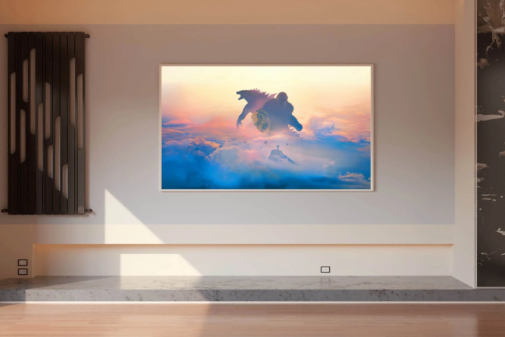 Godzilla vs Kong Fight Scene Wall Art - beink online art store