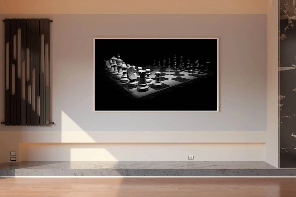 Chess Board Black & White Wall Art - beink online art store