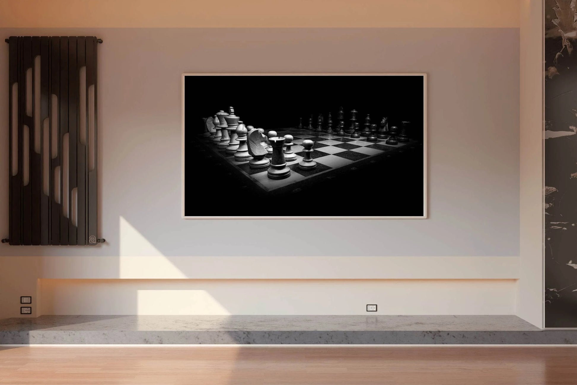 Chess Board Black & White Wall Art - beink online art store