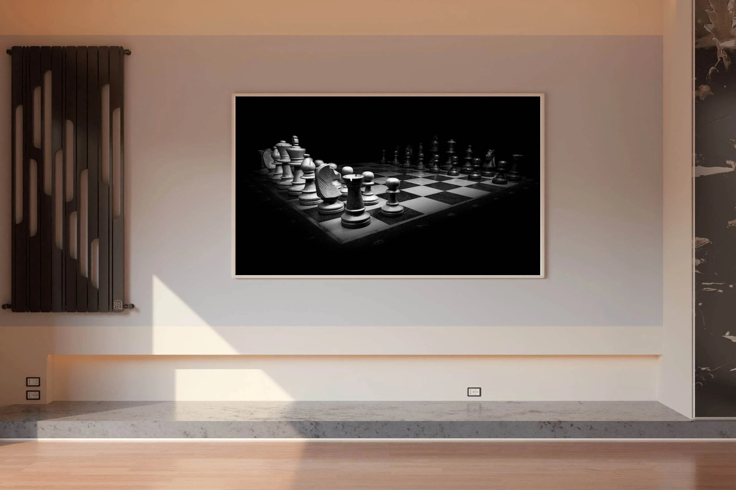 Chess Board Black & White Wall Art - beink online art store
