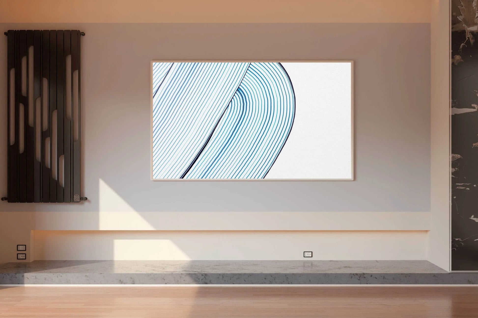 Cool Blue Texture Background Abstract Wall Art - beink online art store
