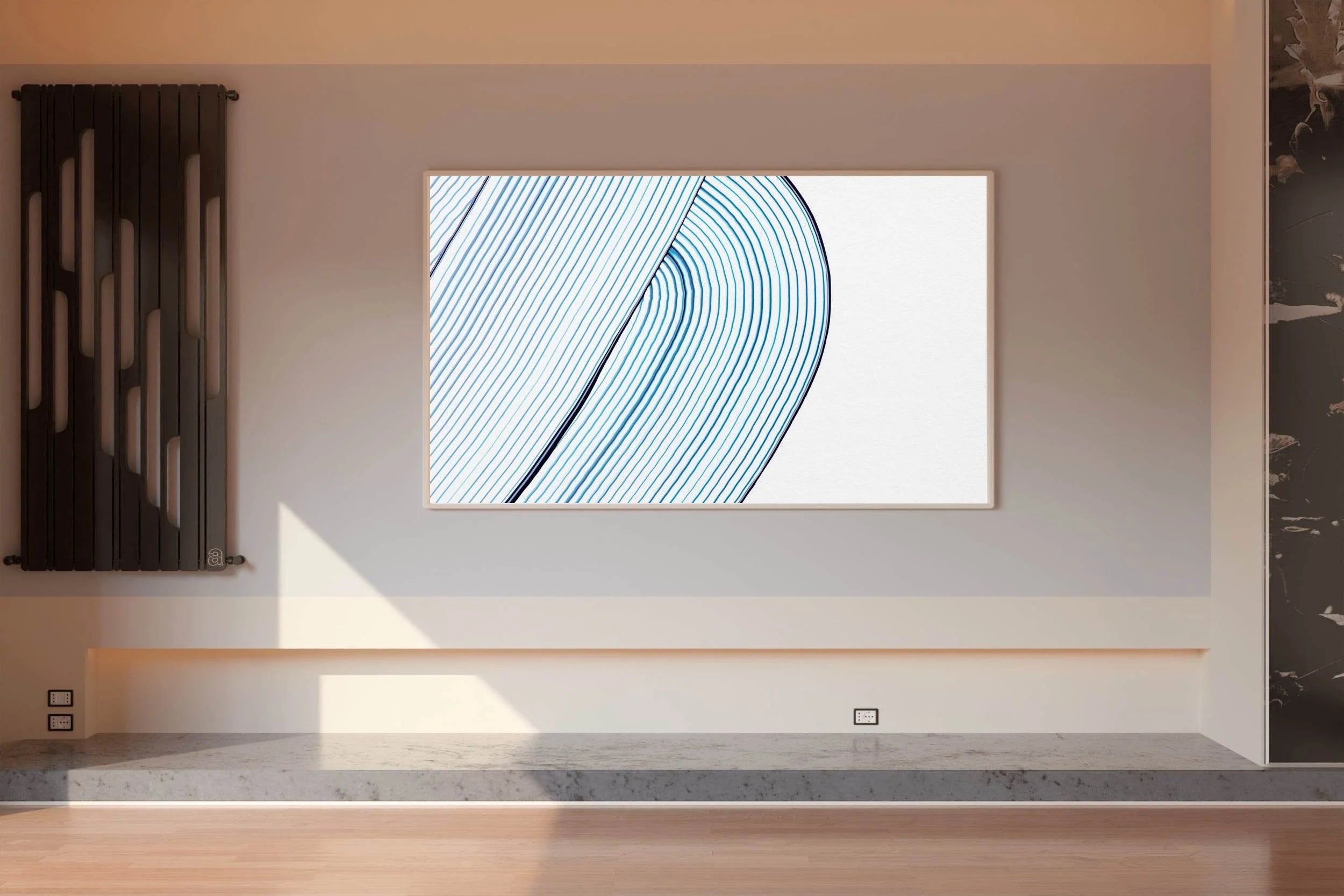 Cool Blue Texture Background Abstract Wall Art - beink online art store