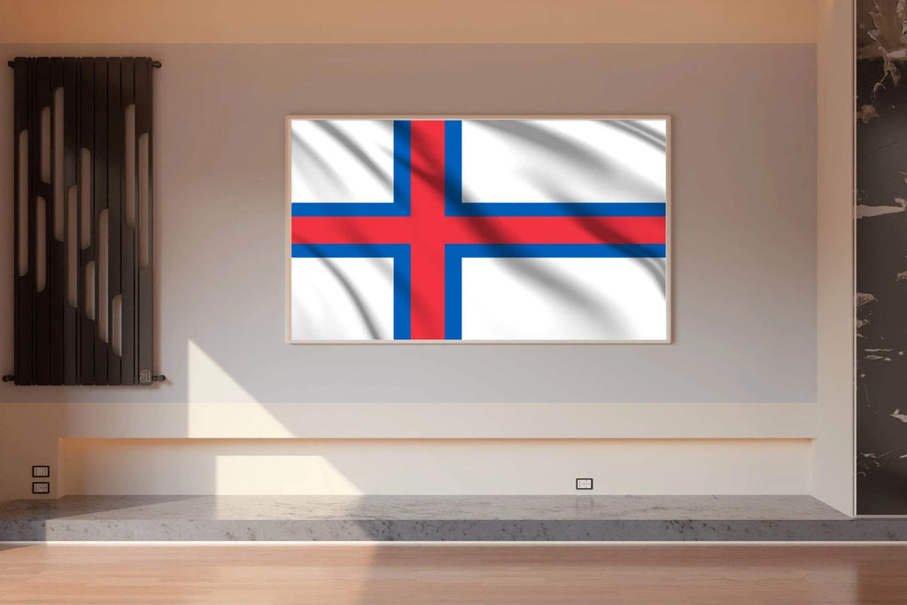 Faroe Islands National Flag Wall Art - beink online art store