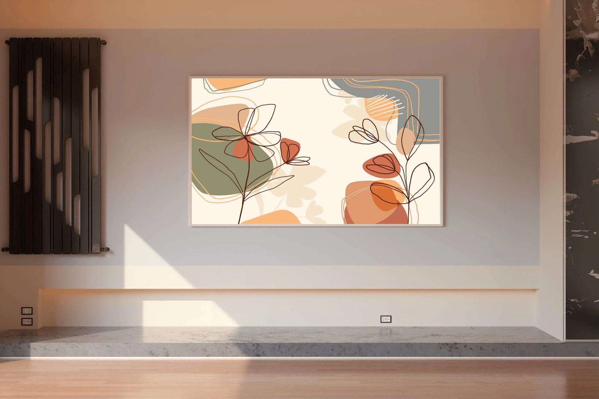 Schefflera Plant Leaves Wall Art - beink online art store