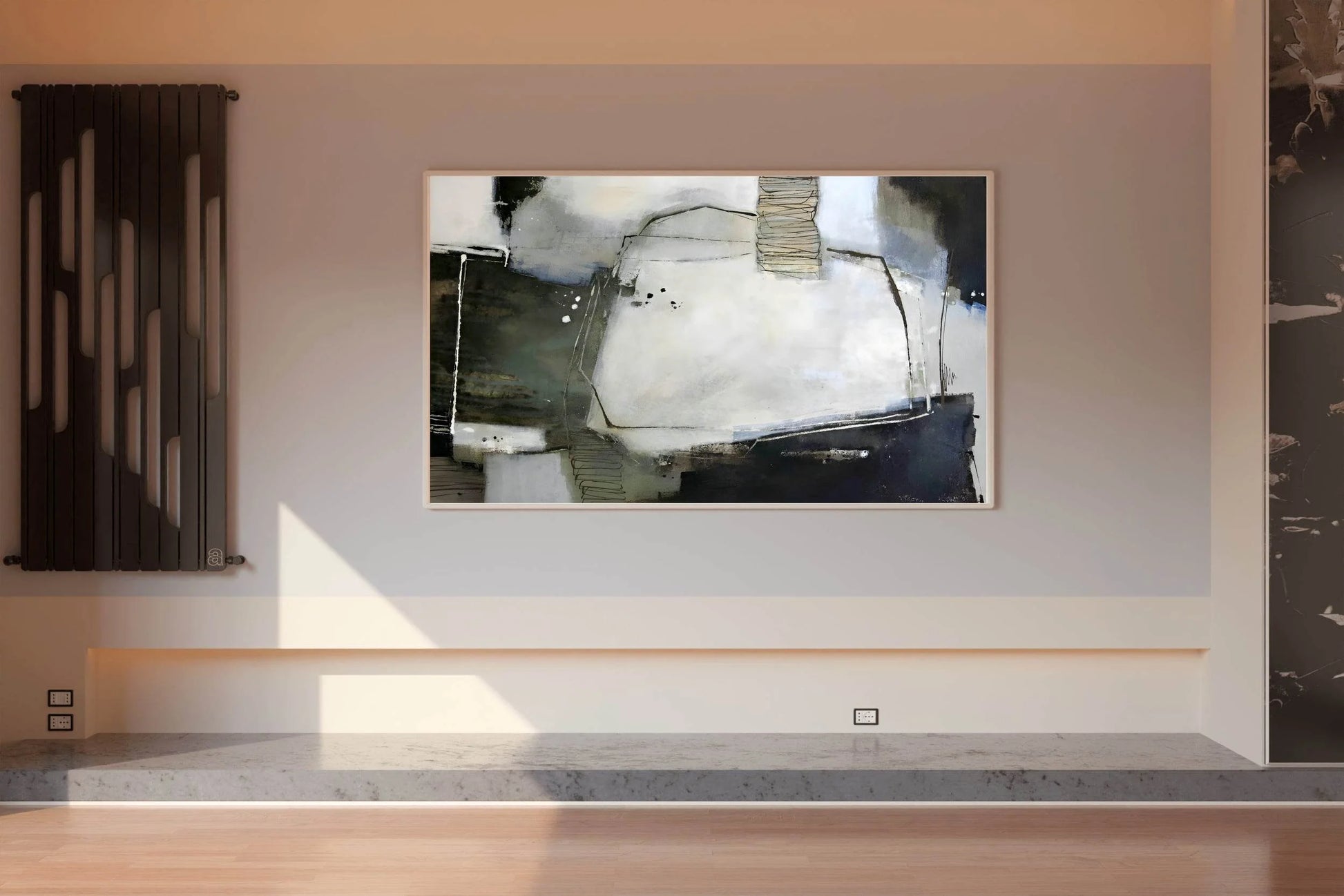 Watercolor Industrial Ruins Modern Wall Art - beink online art store