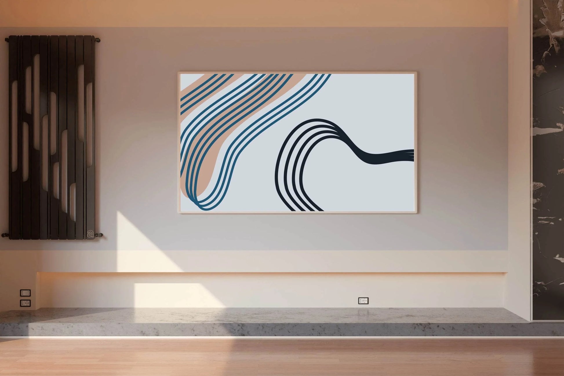 Handdrawn Irregular Lines Abstract Wall Art - beink online art store