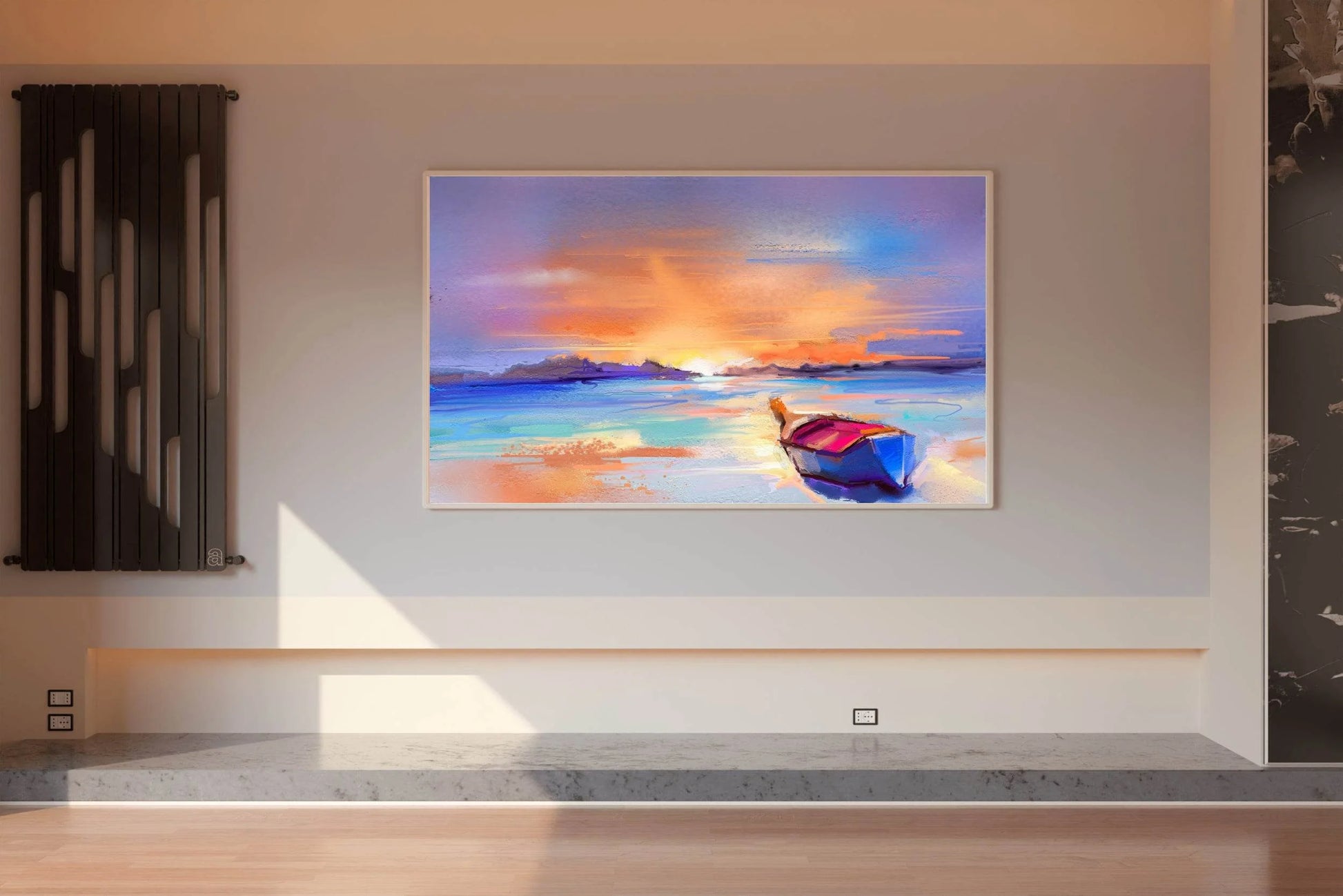 Wooden Boat On The Beach Wall Art - beink online art store