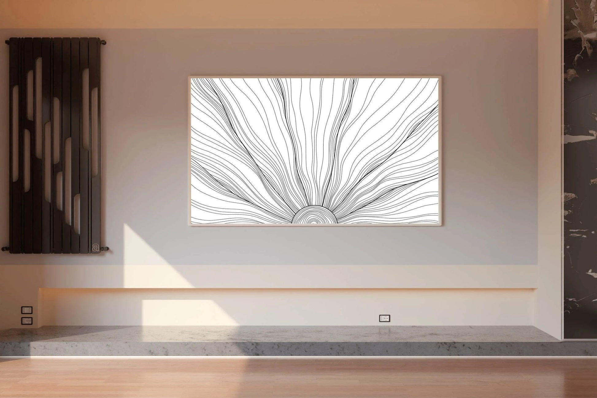 Mushroom Black and White Abstract Wall Art - beink online art store