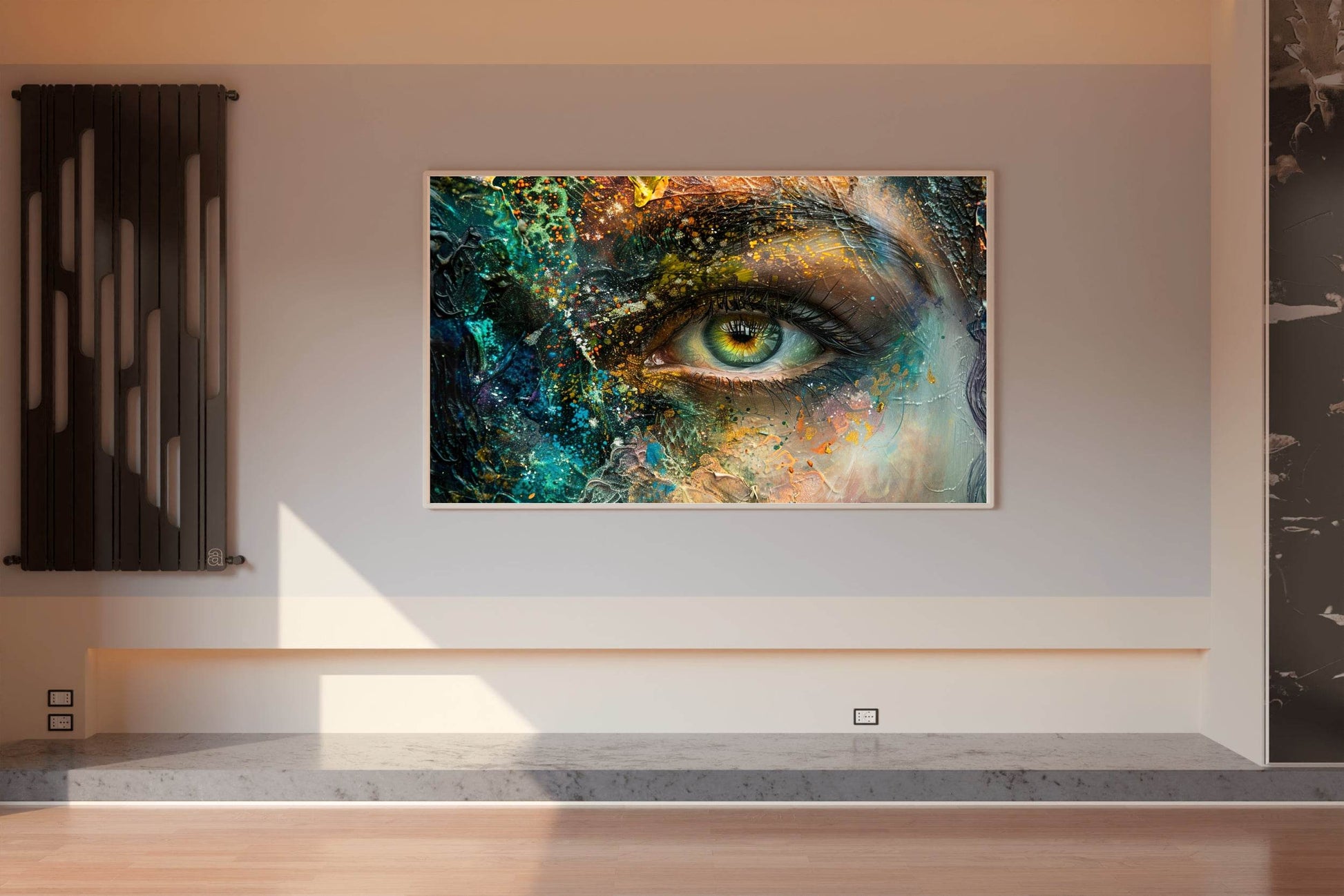 Closeup of Women Eye With Painted Face Digital Art - beink online art store