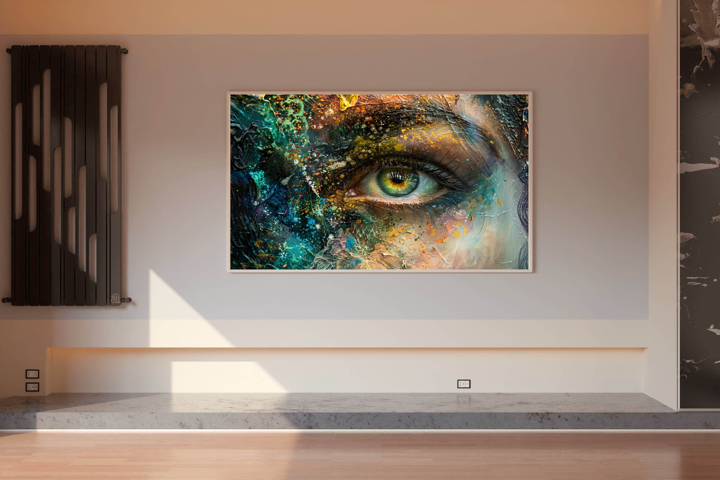 Closeup of Women Eye With Painted Face Digital Art - beink online art store