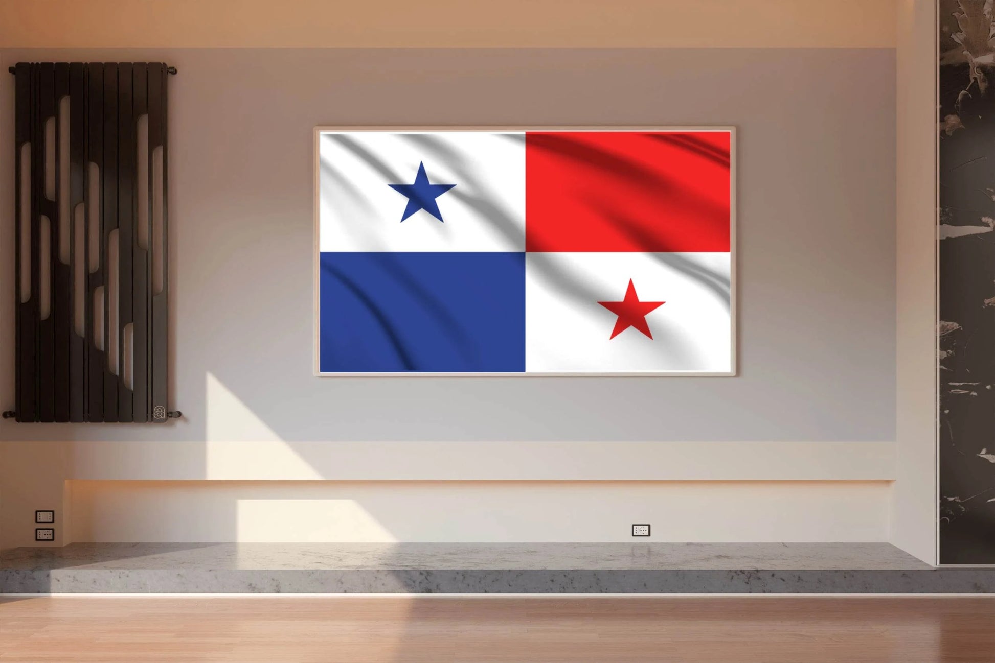 Panama National Flag Wall Art - beink online art store