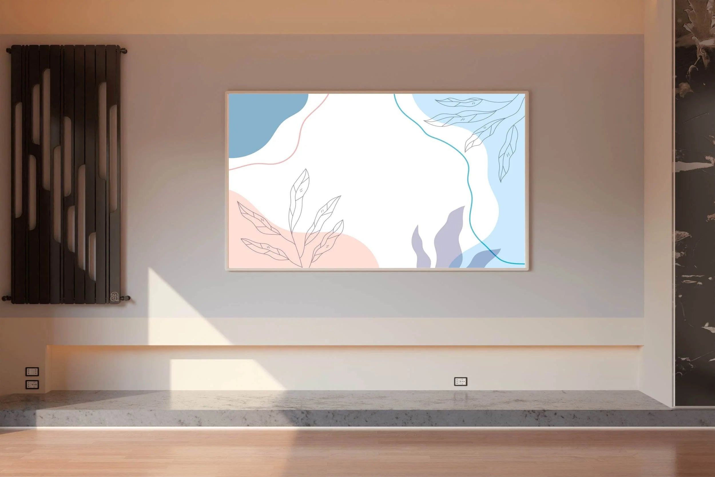 Linear Liatris Flower Wall Art - beink online art store