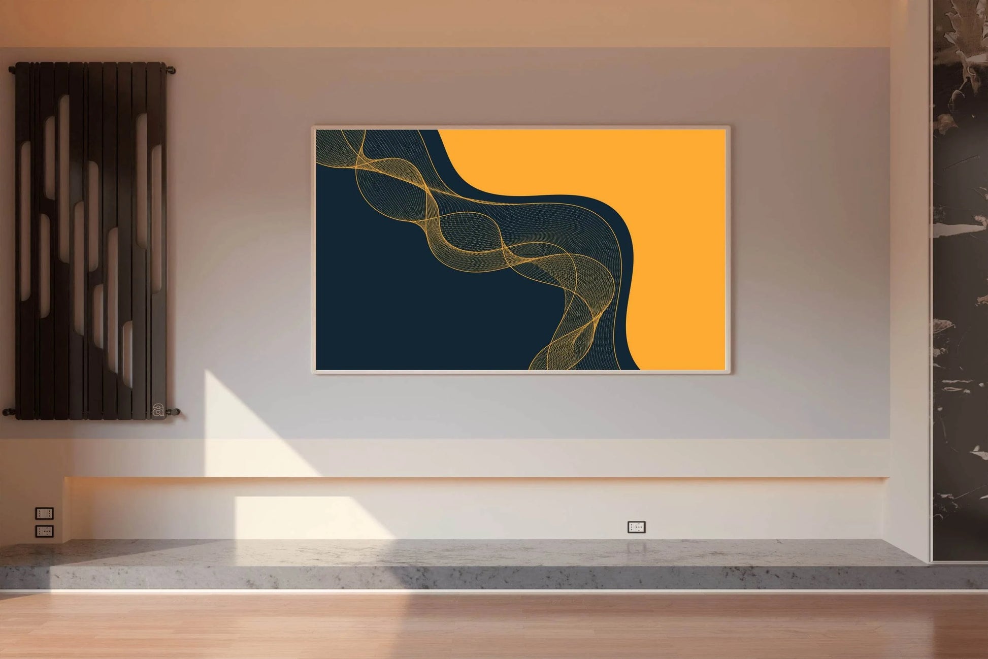 Particle Flow Digital Wave Abstract Wall Art - beink online art store