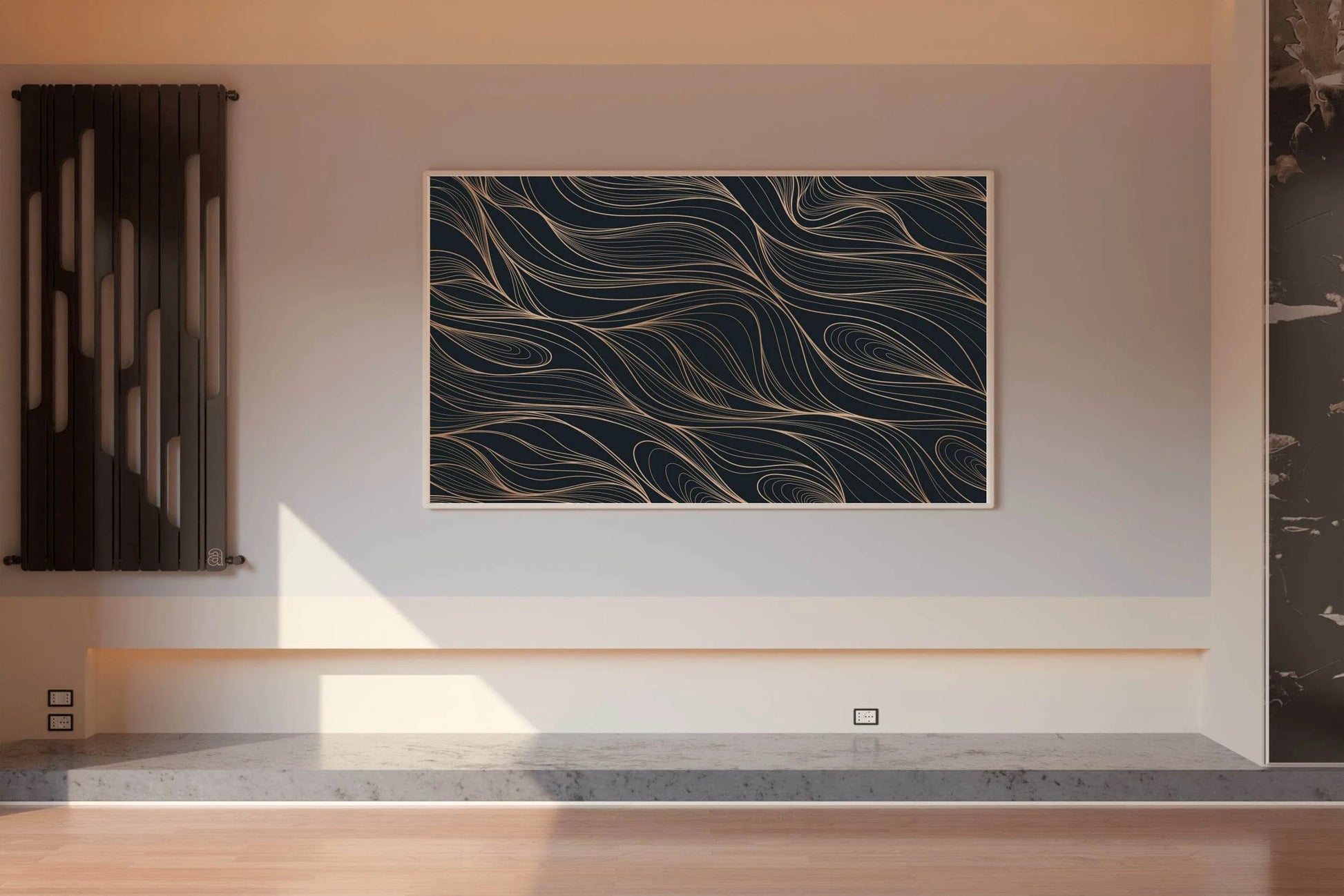 Beautiful Golden Lines Design Wall Art - beink online art store