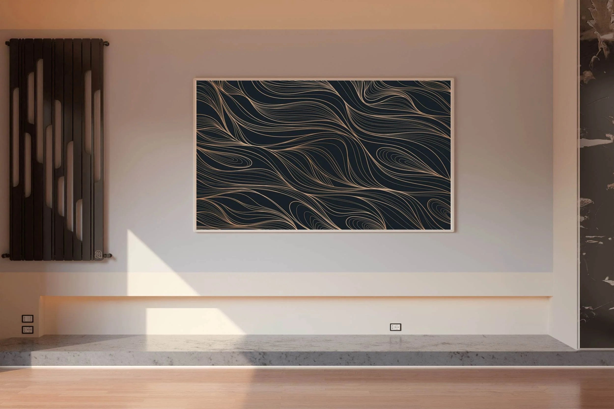 Beautiful Golden Lines Design Wall Art - beink online art store